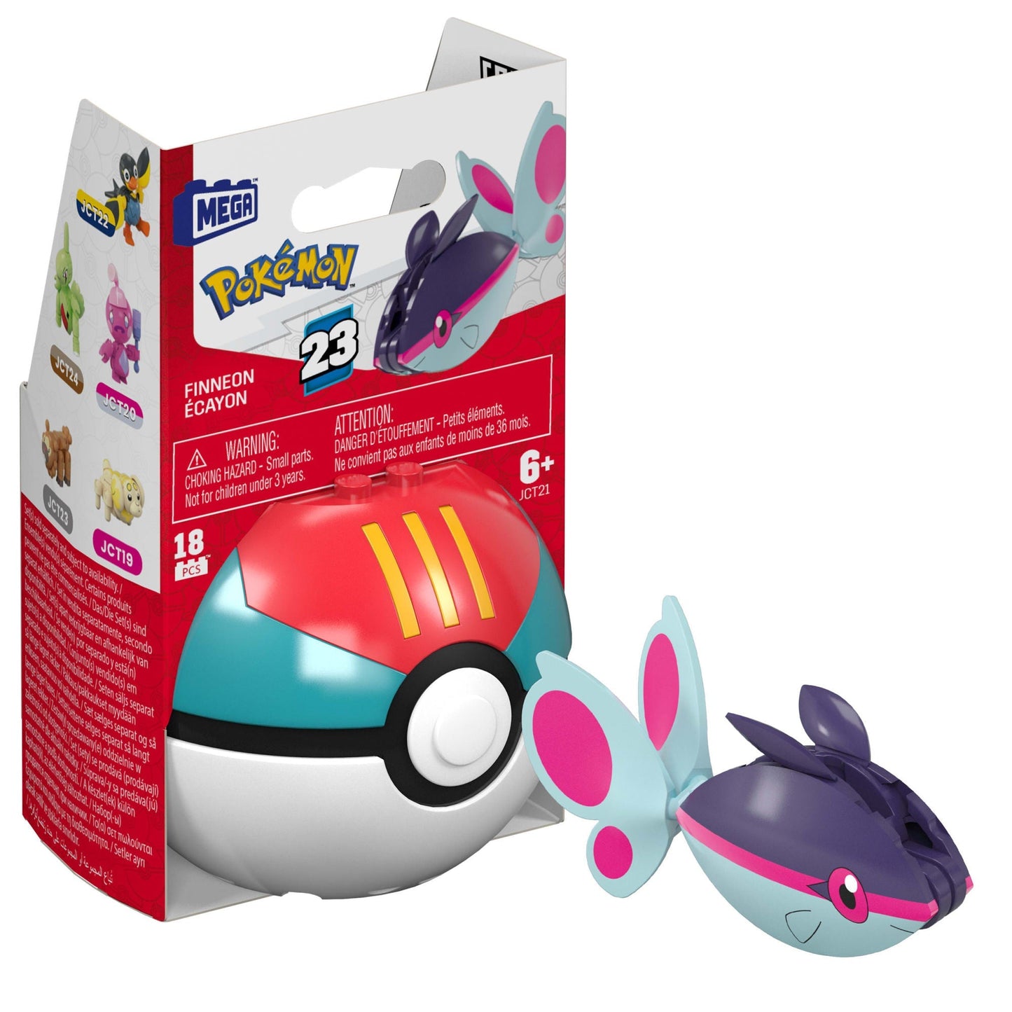 MEGA Pokémon Juguete de Construcción Pokébola Coleccionable Finneon