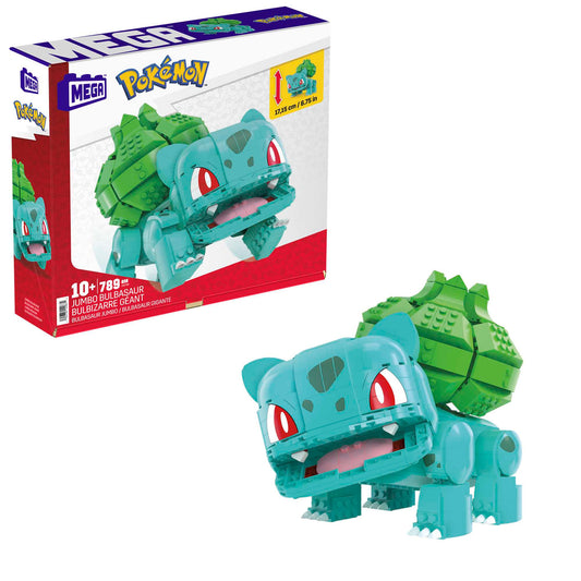MEGA Pokémon Jumbo Bulbasaur Building Toy Kit, With 1 Action Figure (789 Pieces) For Kids