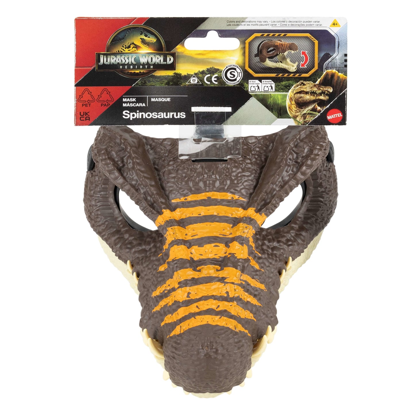 Jurassic World Rebirth Spinosaurus Dinosaur Mask, Role-Play Head Wear, Movie-Inspired Costume Gear