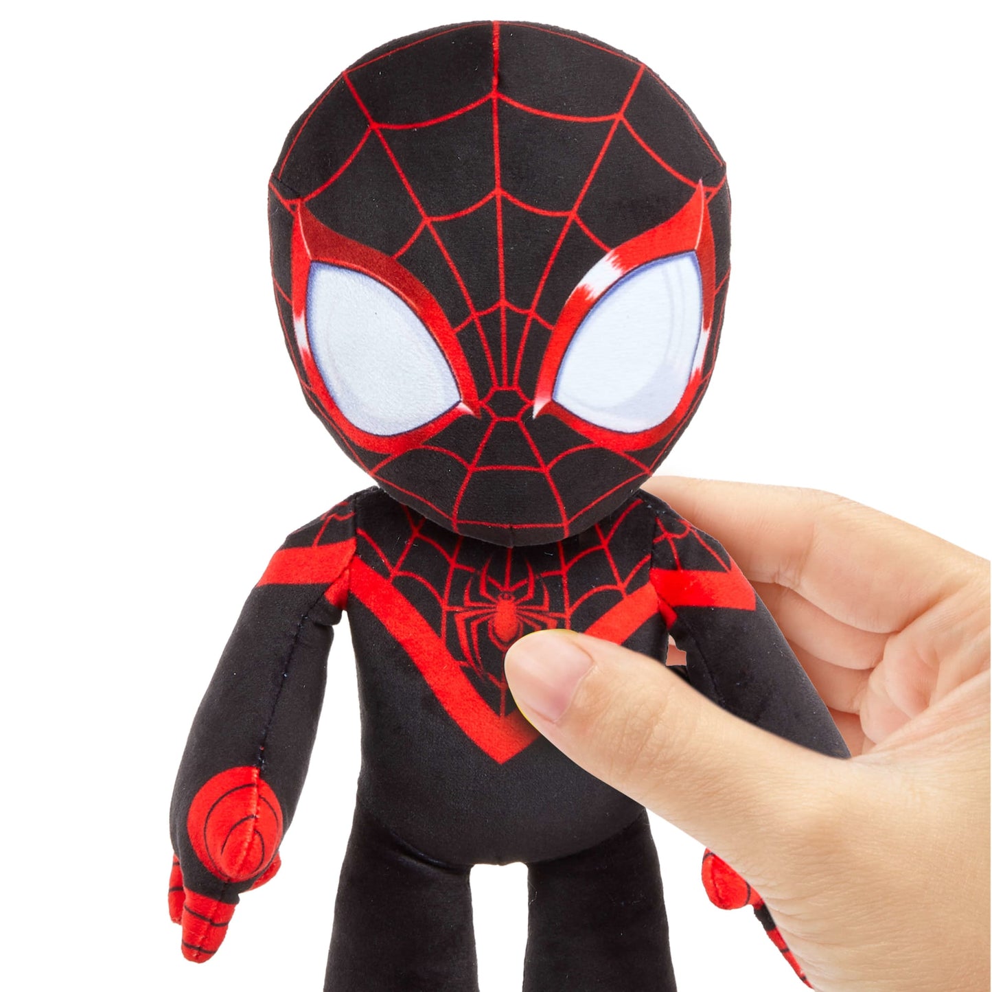 Marvel Plush Talkers Miles Morales Soft Toy, 11.75-Inch Collectible Figure With Sounds & Phrases