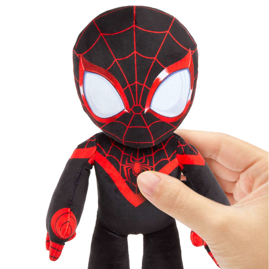 Marvel Plush Talkers Miles Morales Soft Toy, 11.75-Inch Collectible Figure With Sounds & Phrases