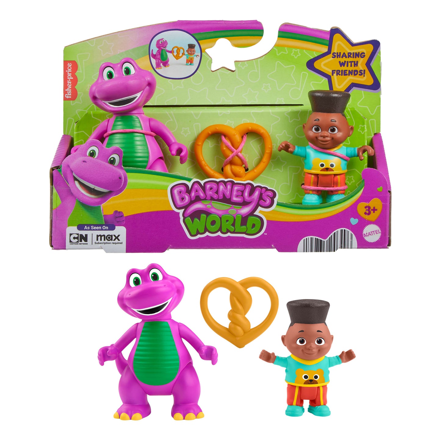 Barney Figura de Juguete Paquete de Barney y David