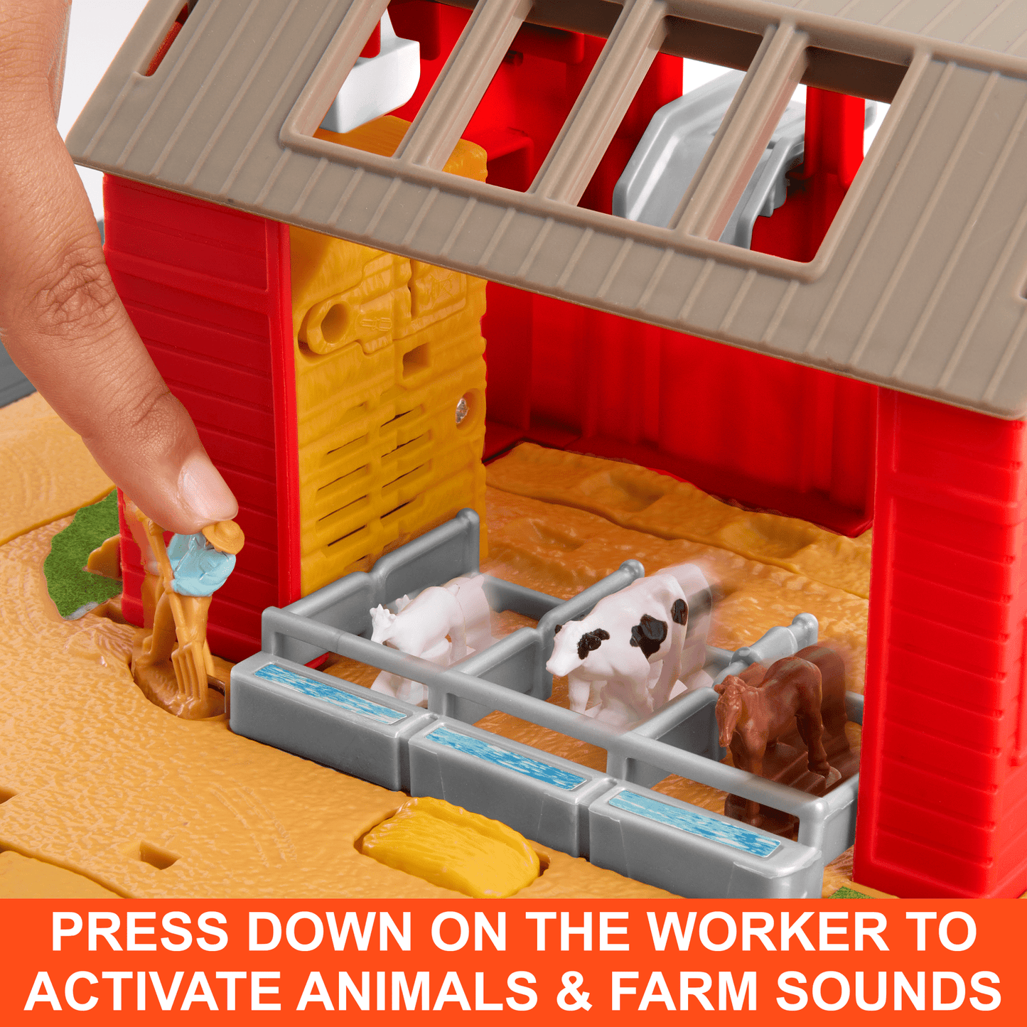 Matchbox Playset, Action Drivers Farm Adventure With 1:64 Scale Tractor & 6 Accessories