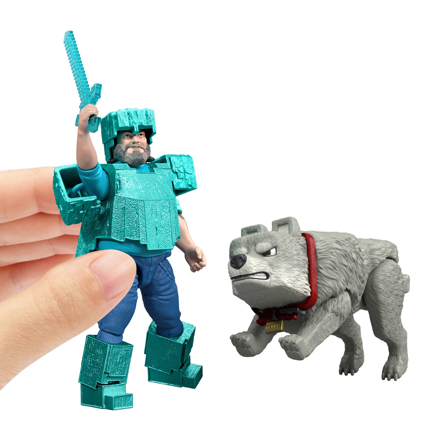 Minecraft – Coffret Figurines – Meilleur Ami Canin, 2 Fig. et 2 Acc.