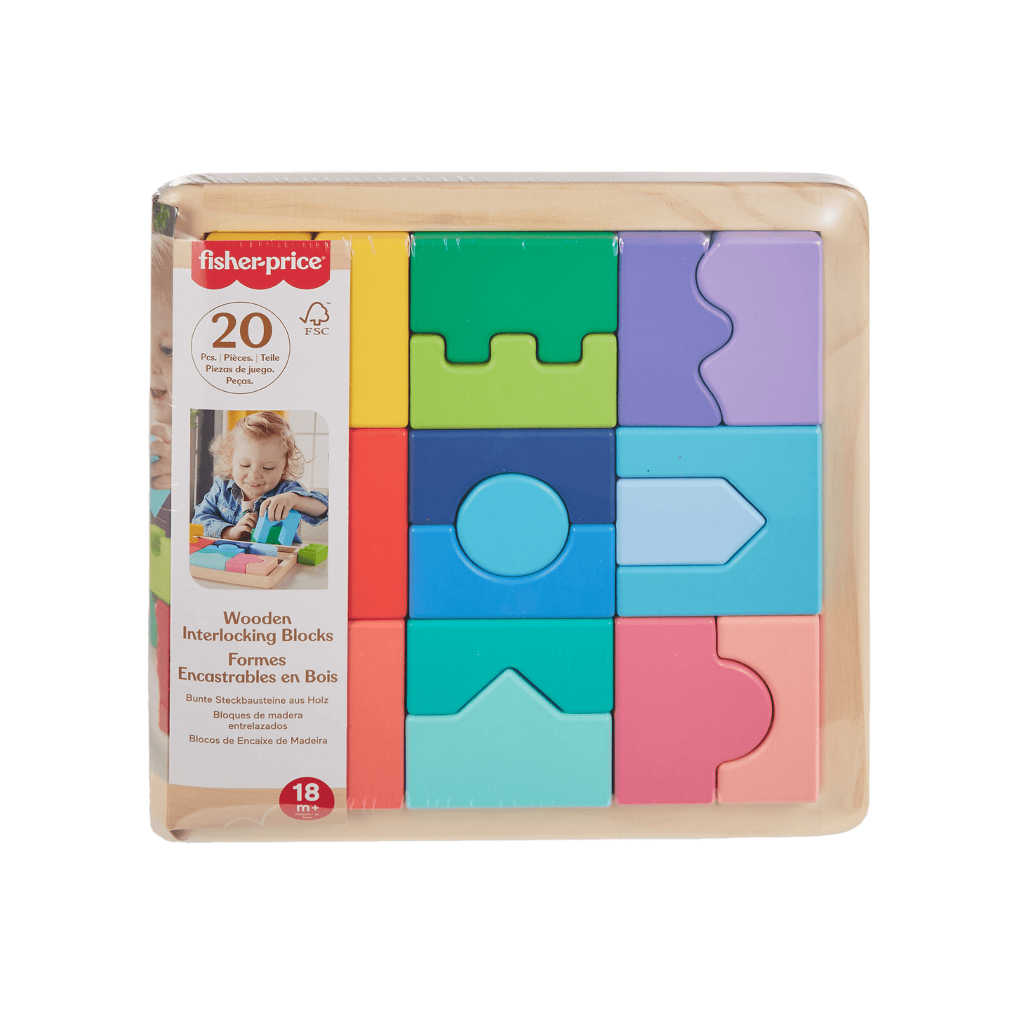 Fisher-Price Juguete para Bebés Rompecabezas Geométrico Didáctico de Madera