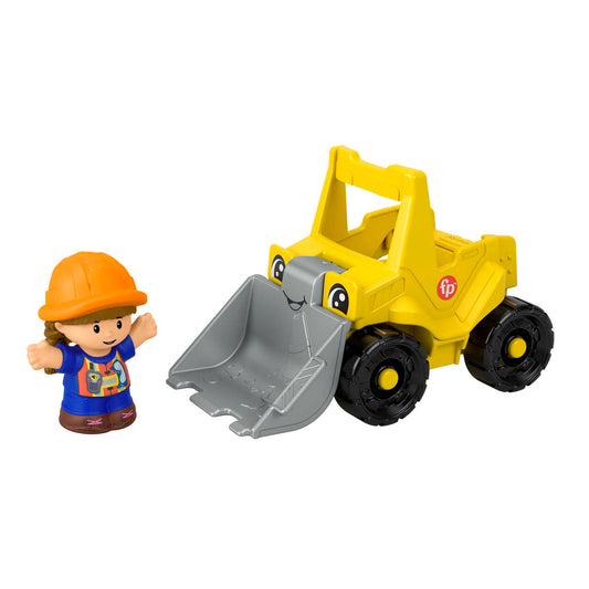 Fisher-Price Little People Bulldozer Construction Toy & Figure Set For Toddlers, 2 Pieces