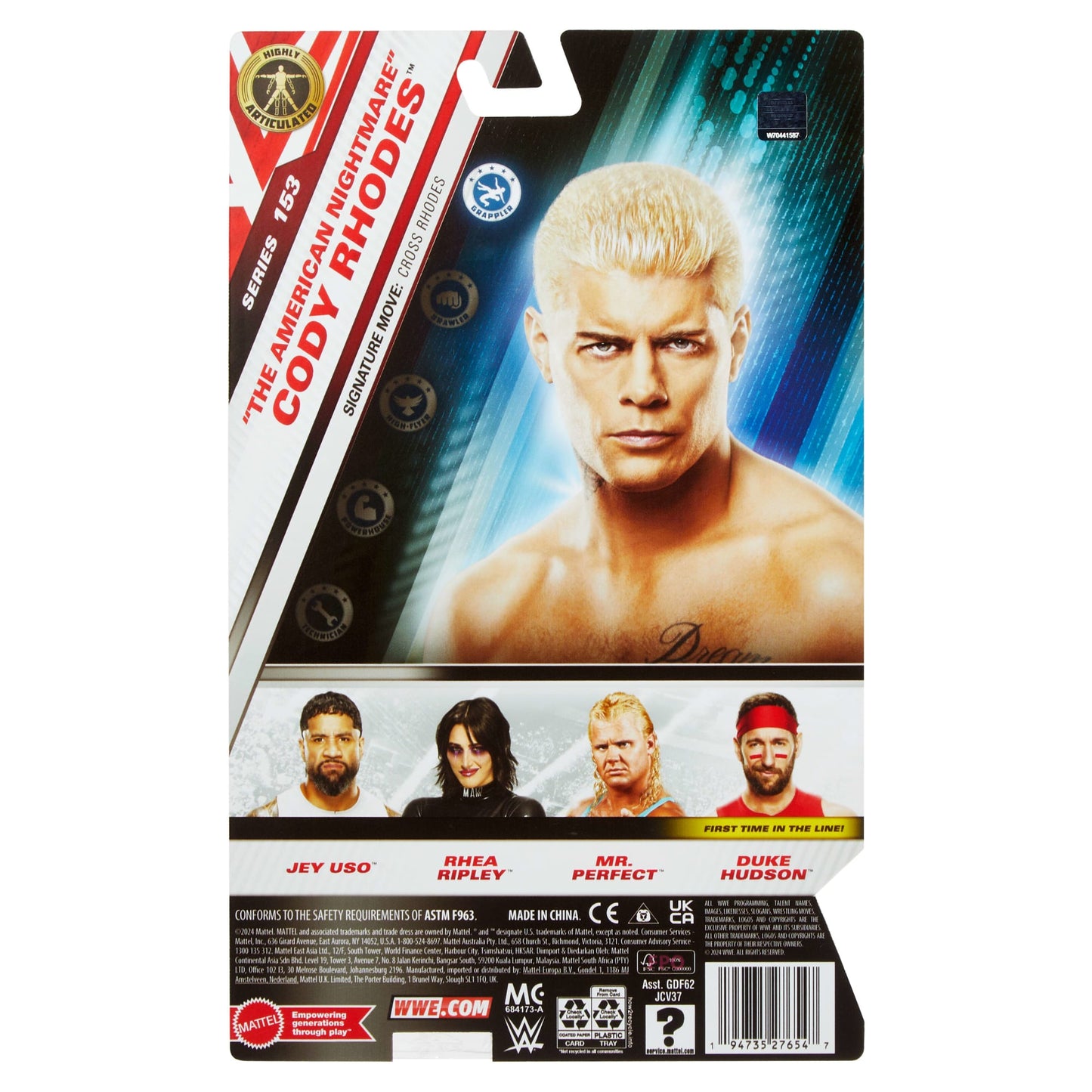 WWE Cody Rhodes Action Figure, Main EVent Series #153 6-inch Collectible Superstar With Articulation