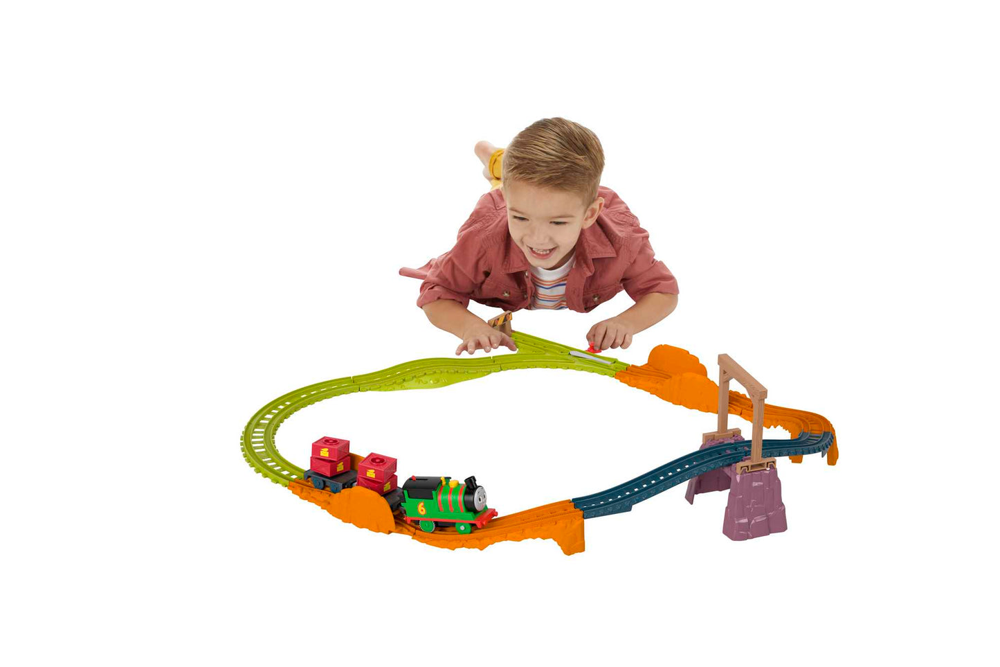 Thomas & Friends Percy's Cargo Run Motorized Toy Train & Track Set For Preschool Kids