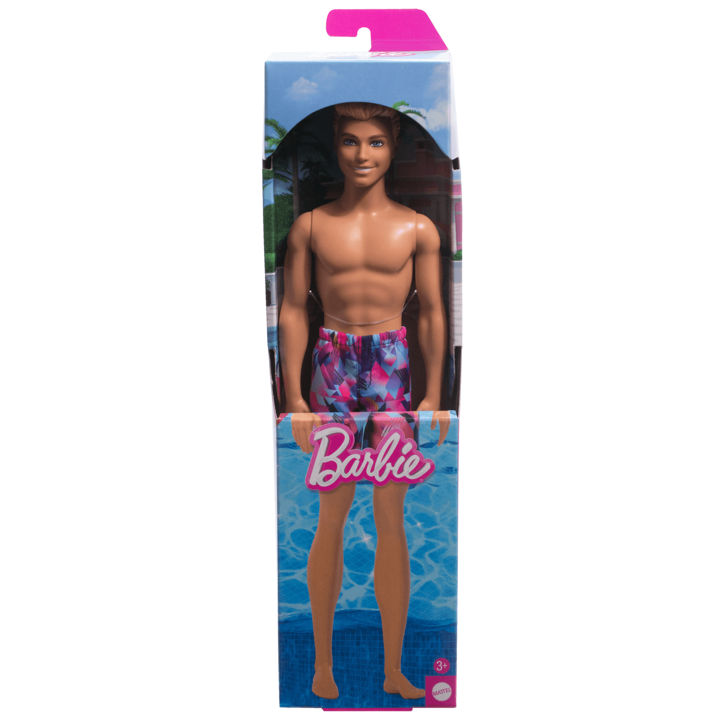 Beach Ken Doll With Blond Hair Wearing Purple Swimsuit