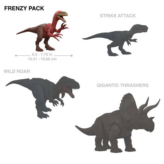 Jurassic World Rebirth Frenzy Pack Minqaria Dinosaur Figure, Authentic Toy, Digital Play