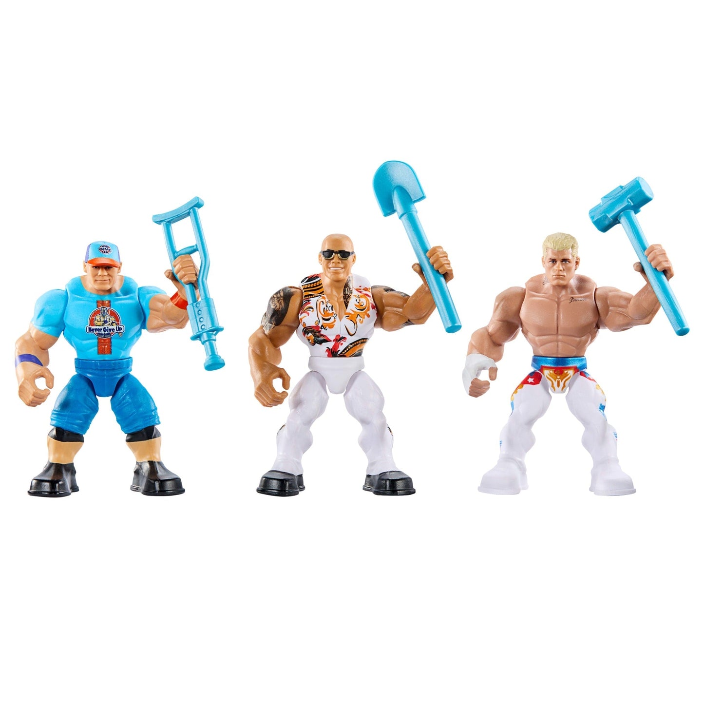 Wwe  Knuckle Crunchers  Coffret de 3Figurines Articulées et Acc.