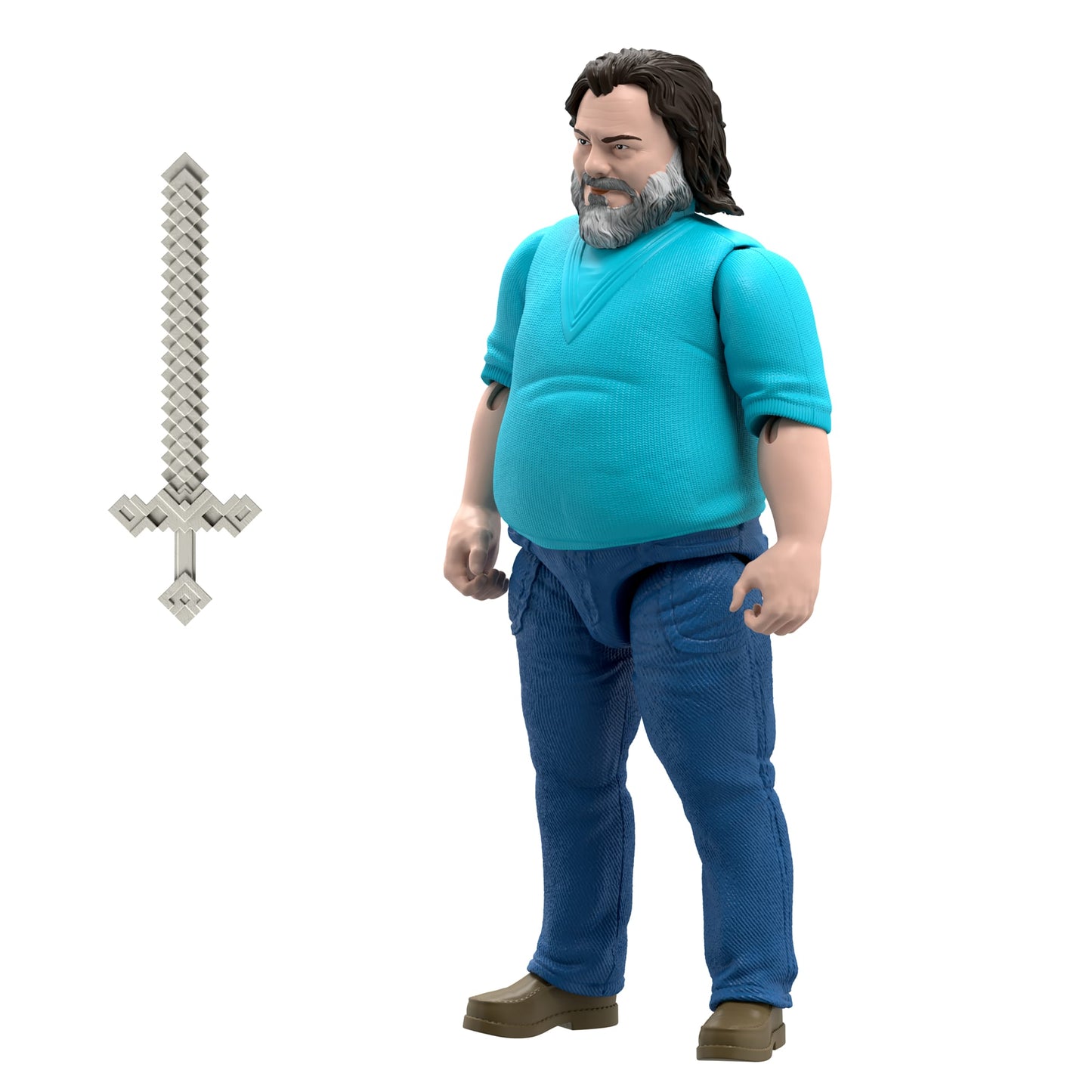 Minecraft-Figurine Articulée Steve-Taille de 30 Cm et Inspirée du Film