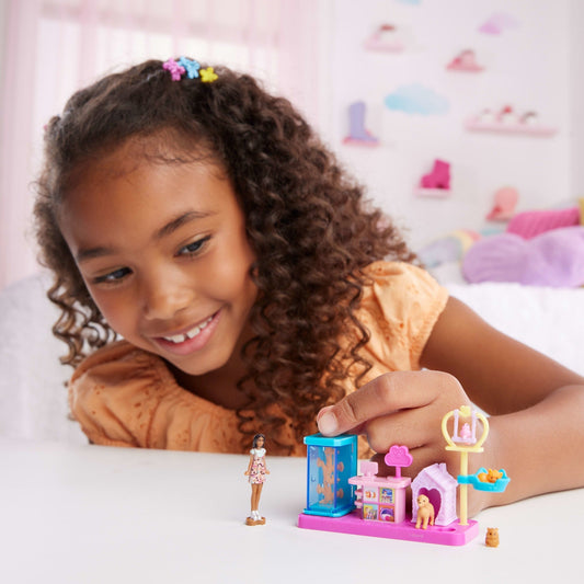 Barbie  Mini Barbieland  Poupée et Coffret de Jeu  Animalerie