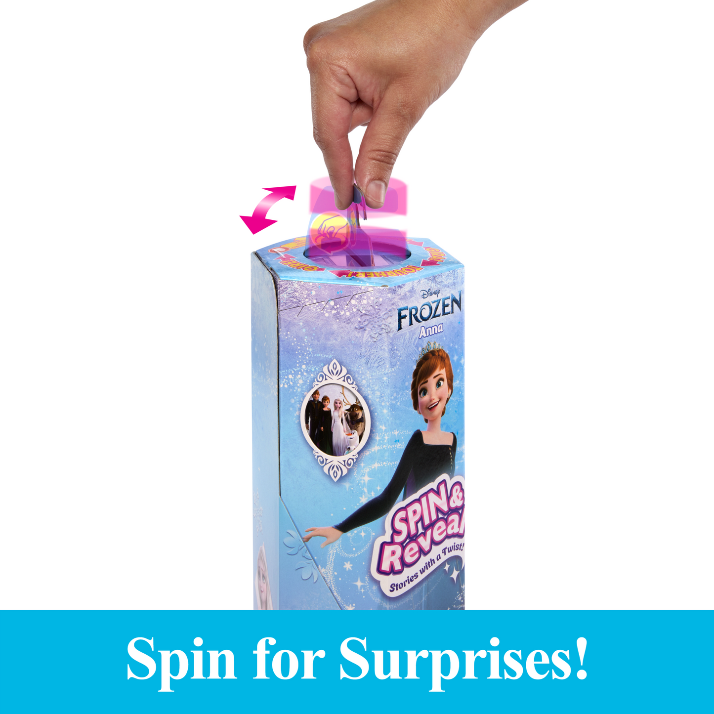 Disney Frozen Spin & Reveal Anna Fashion Doll & Accessories With 11 Surprises