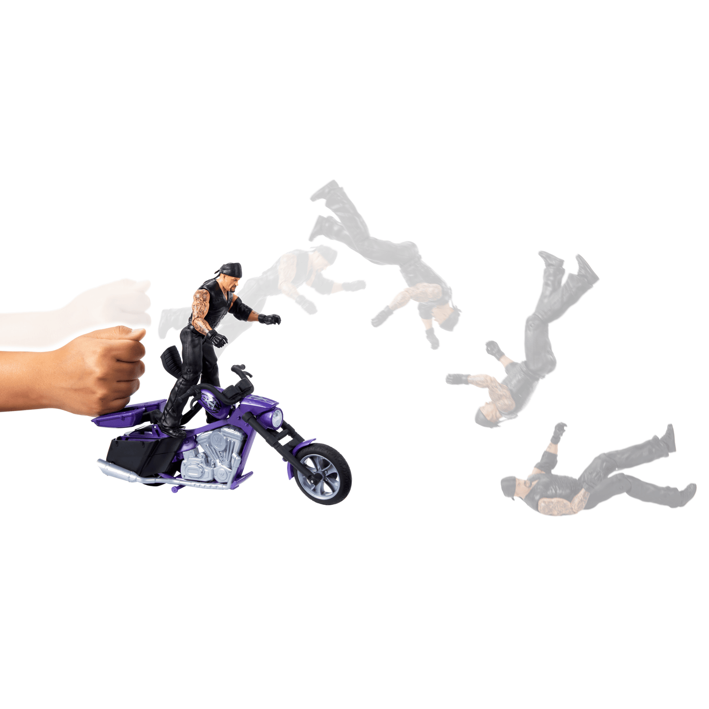 WWE Wrekkin’ Slamcycle Vehicle & Undertaker Action Figure, Toy Morotcycle With Breakaway Parts