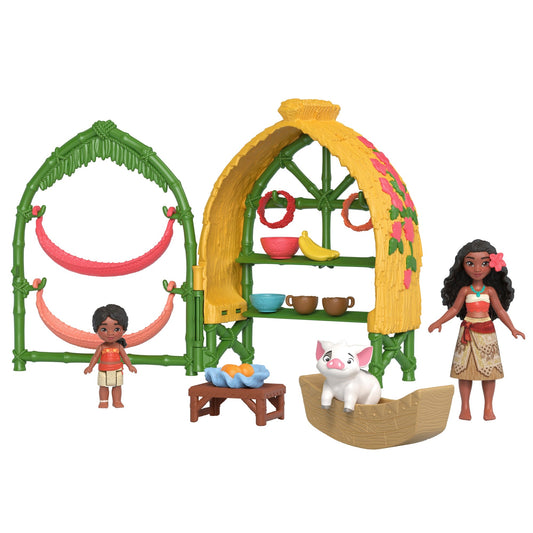 Moana 2 Conjunto de Brinquedo Casa Moana e Simea com Pua e Acessórios