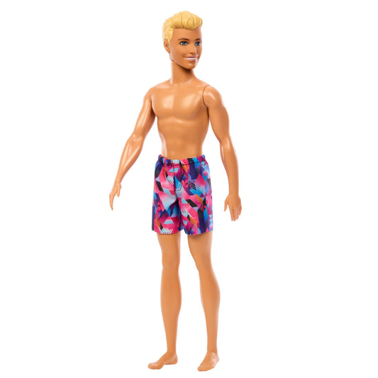 Beach Ken Doll With Blond Hair Wearing Purple Swimsuit