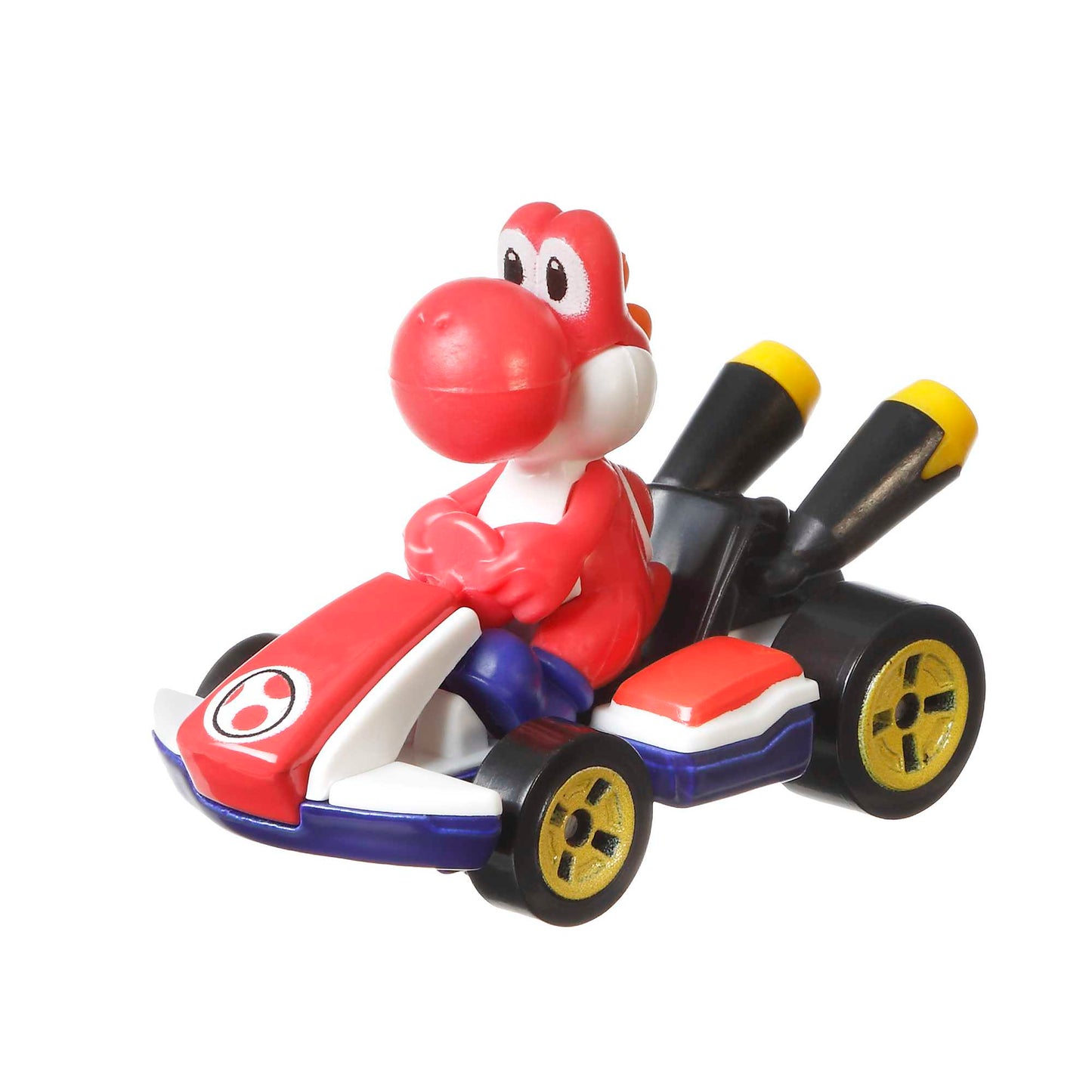 Hot Wheels Mario Kart Vehículo de Juguete Yoshi Rojo Estándar Kart