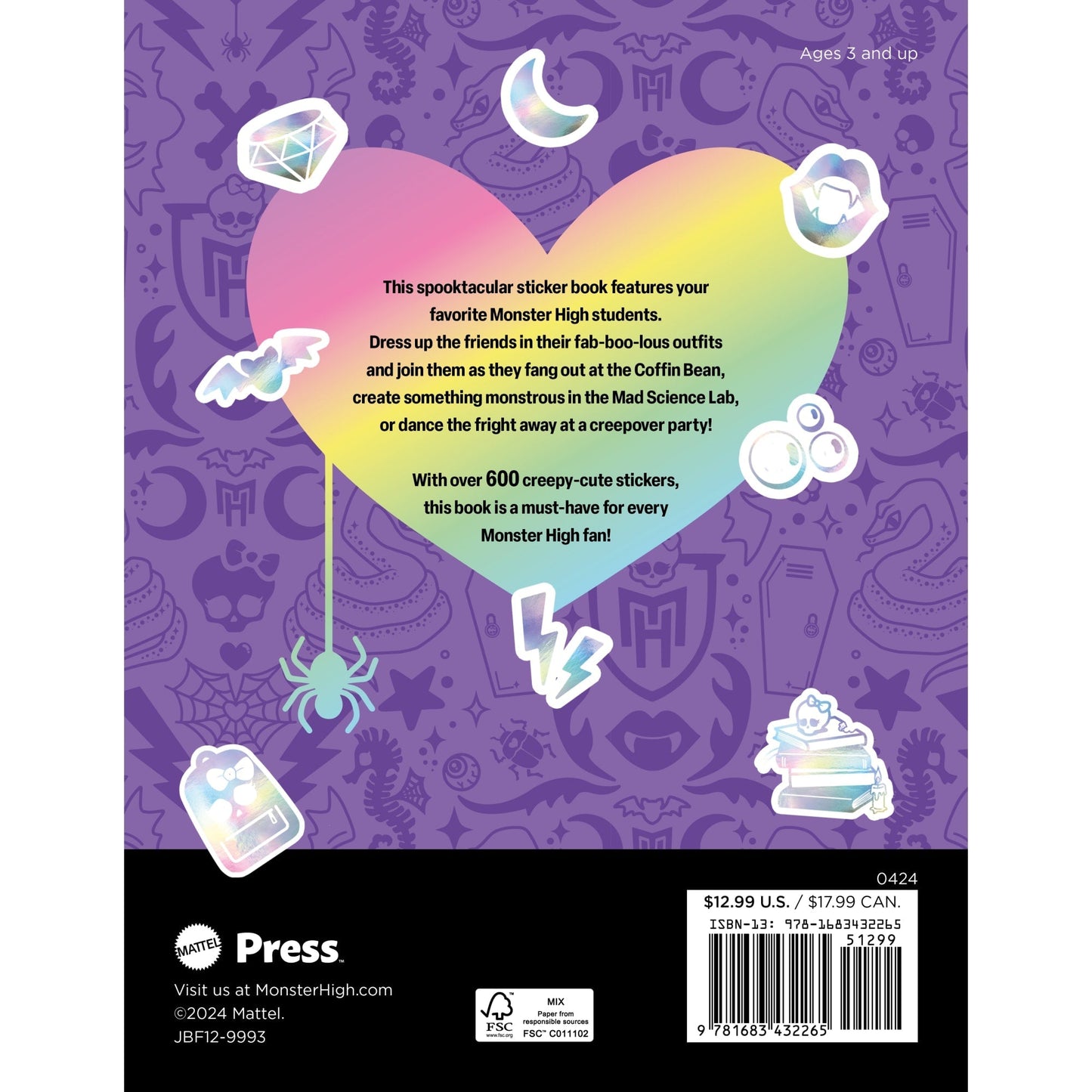 Monster High: Dress-Up Sticker Book (Ages 6+) | Mattel