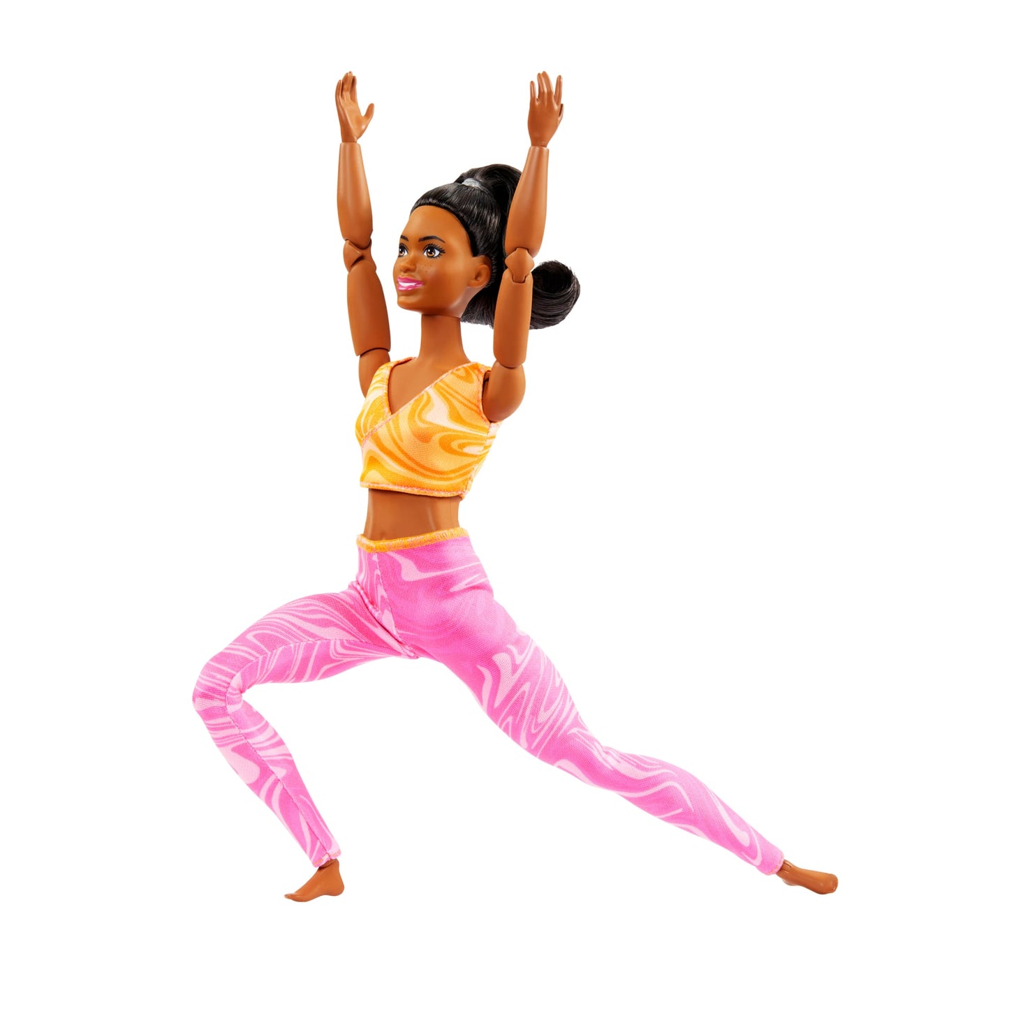 Barbie Made To Move Fashion Doll, Brunette Wearing Removable Sports Top & Pants, 22 Bendable “Joints”