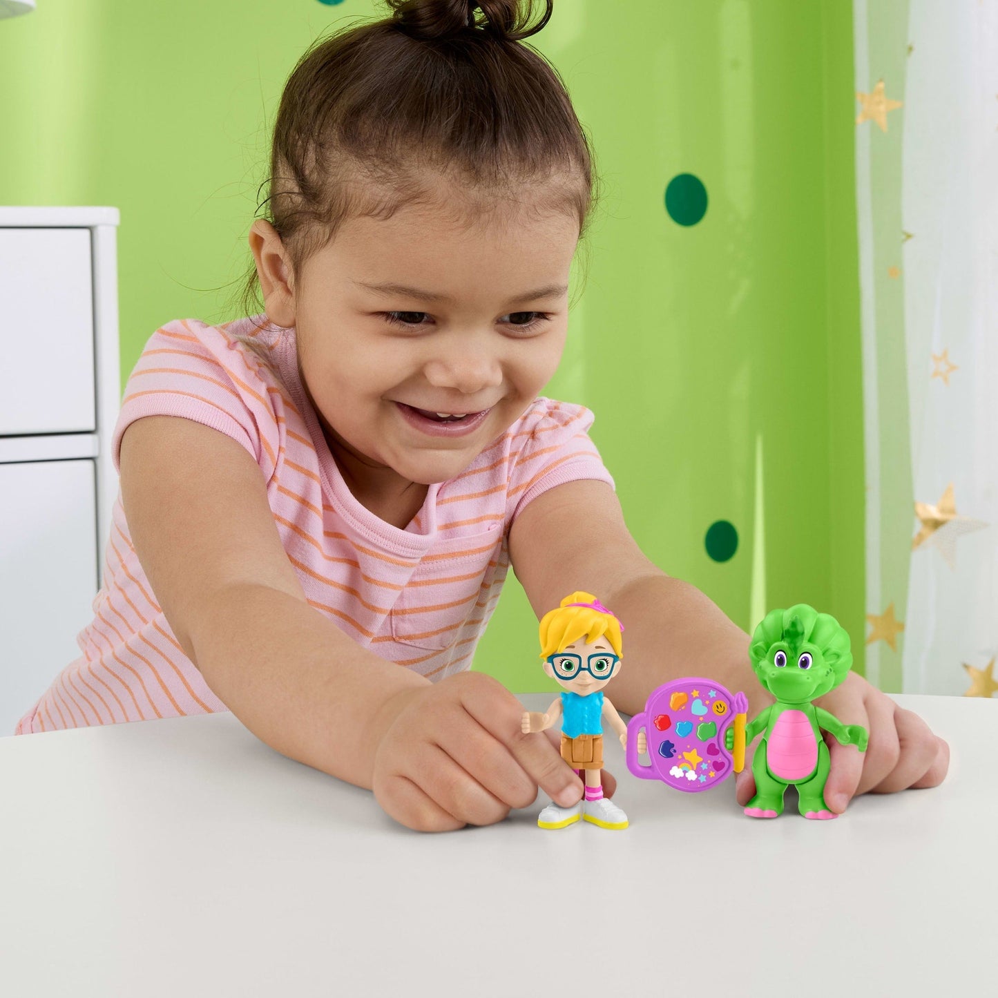 Barney Figura de Juguete Paquete de Baby Bop y Vivie
