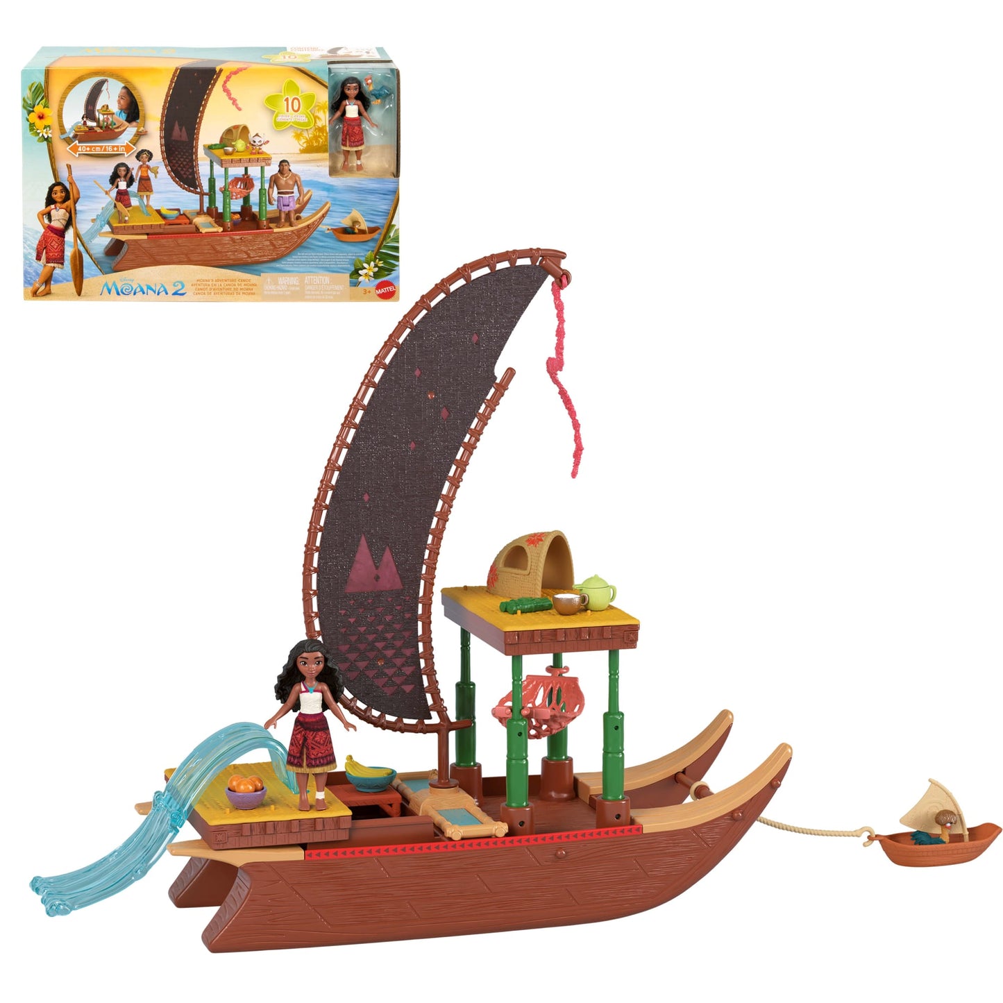 Disney Moana 2 Coffret de Jeu Canot D’Aventure de Moana