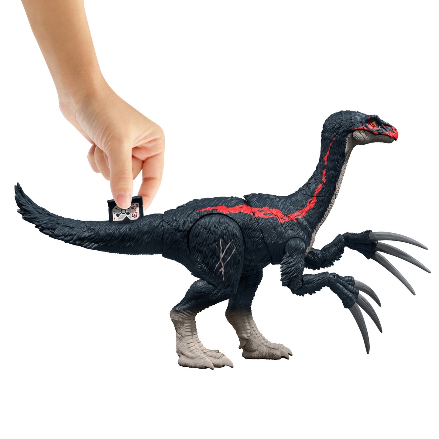 Figurine de Dinosaure Therizinosaurus Slash N Roar Monde Jurassique, Jouet D’Attaque Émettant des Sons, La Théorie du Chaos