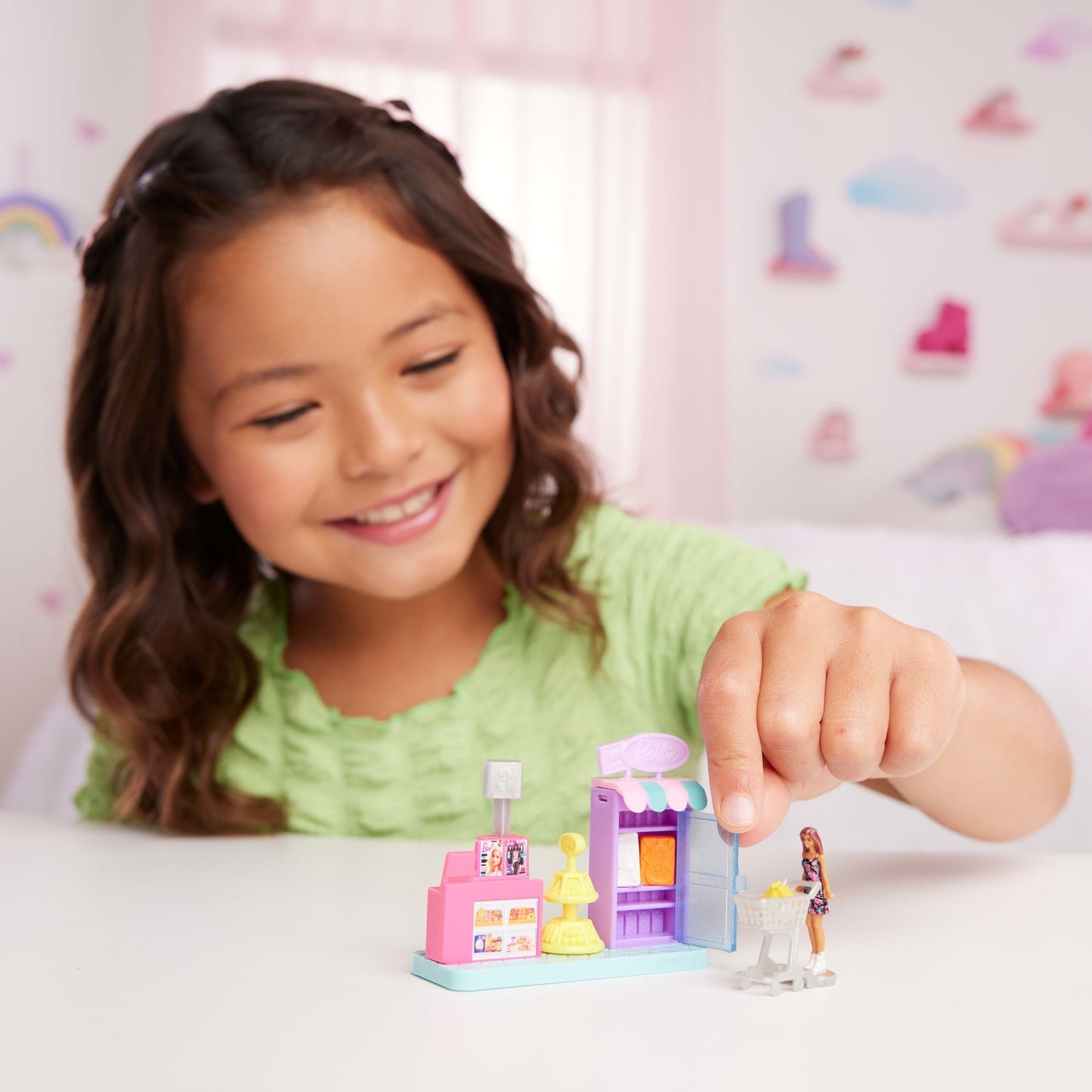 Barbie  Mini Barbieland  Poupée et Coffret de Jeu  Supermarché