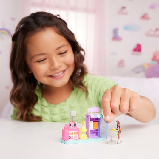 Barbie  Mini Barbieland  Poupée et Coffret de Jeu  Supermarché