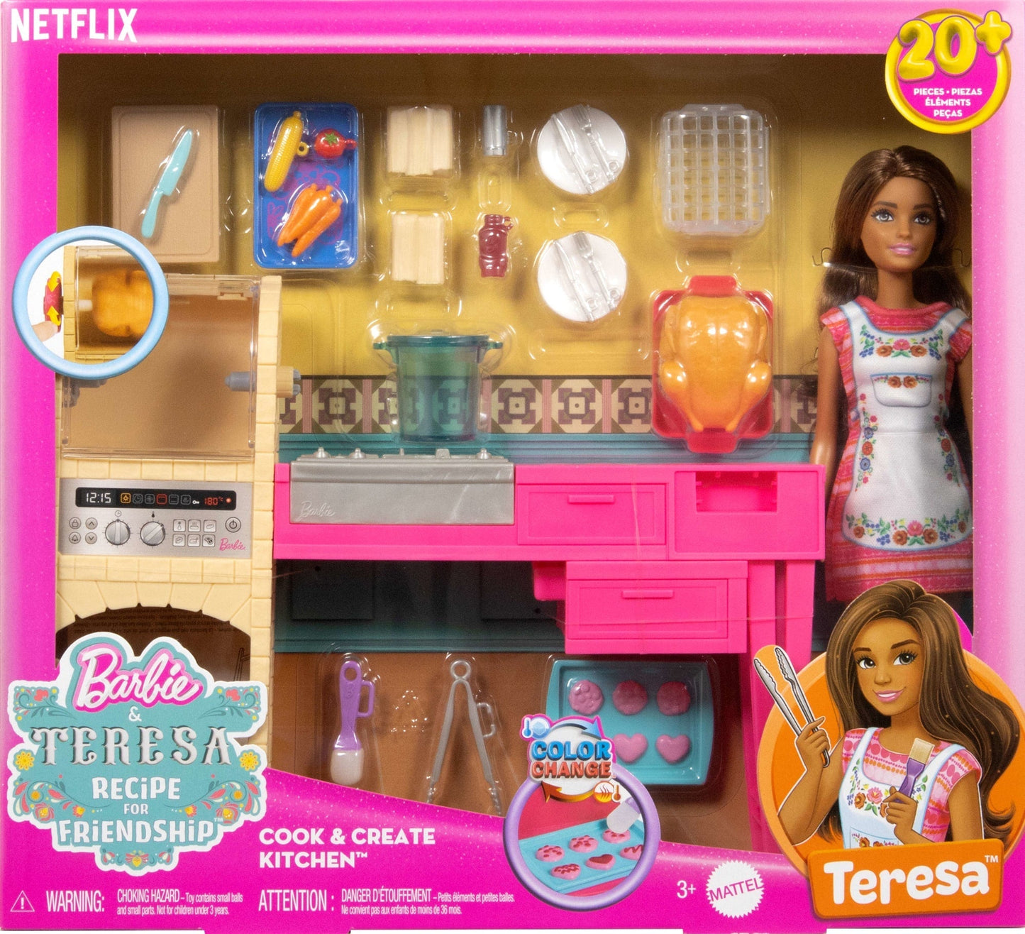 Barbie Receta de la amistad de Teresa Set de Juego Crea y Cocina con Teresa