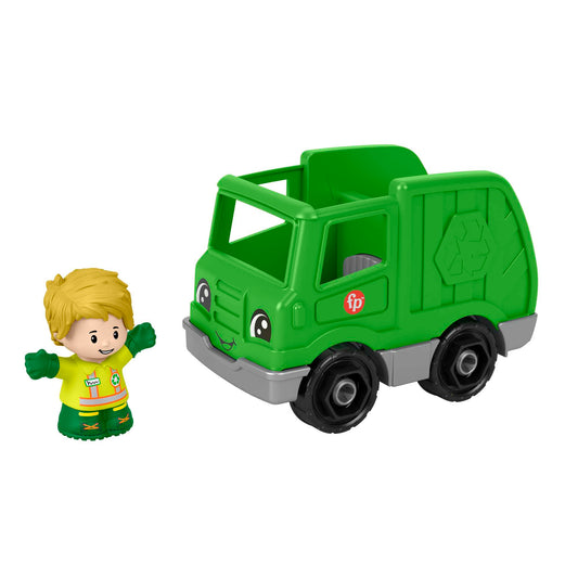 Fisher-Price Little People Recycle Truck & Character Figure Set For Toddlers, 2 Pieces