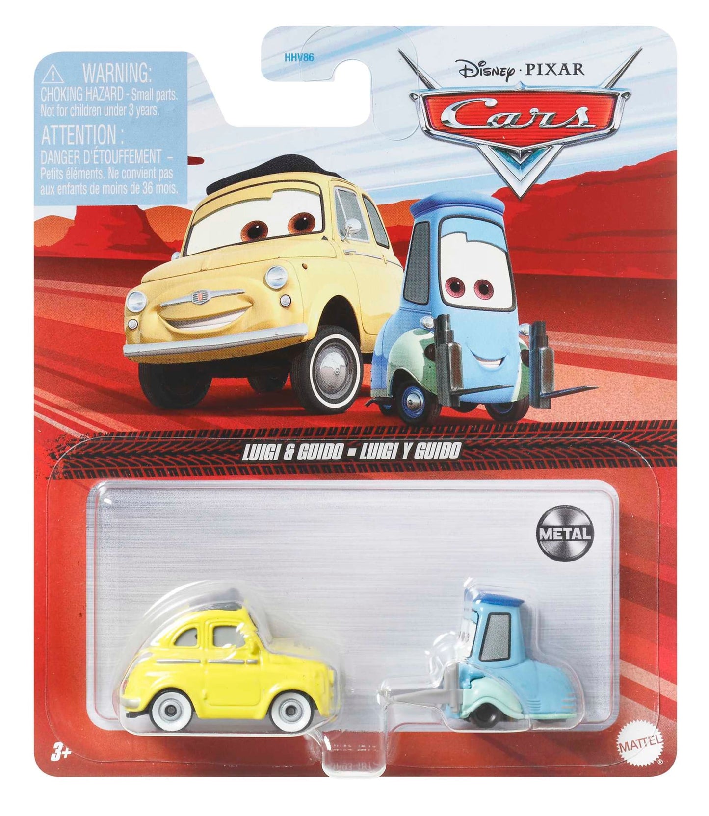 Carros da Disney e Pixar Diecast Veículo de Brinquedo Luigi e Guido