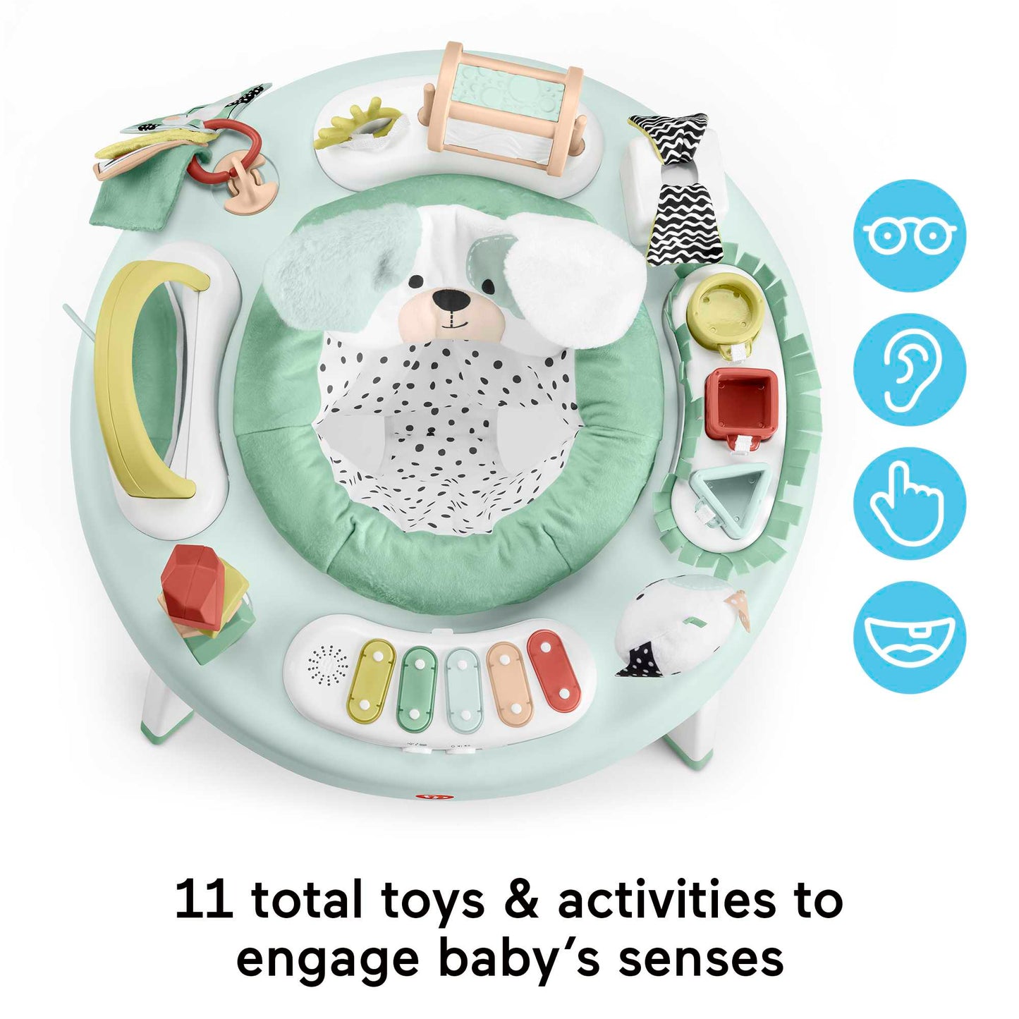 Fisher-Price 3-in-1 Baby Activity Center With Lights & Sounds, Play Mat, Toddler Toy, Snugapuppy