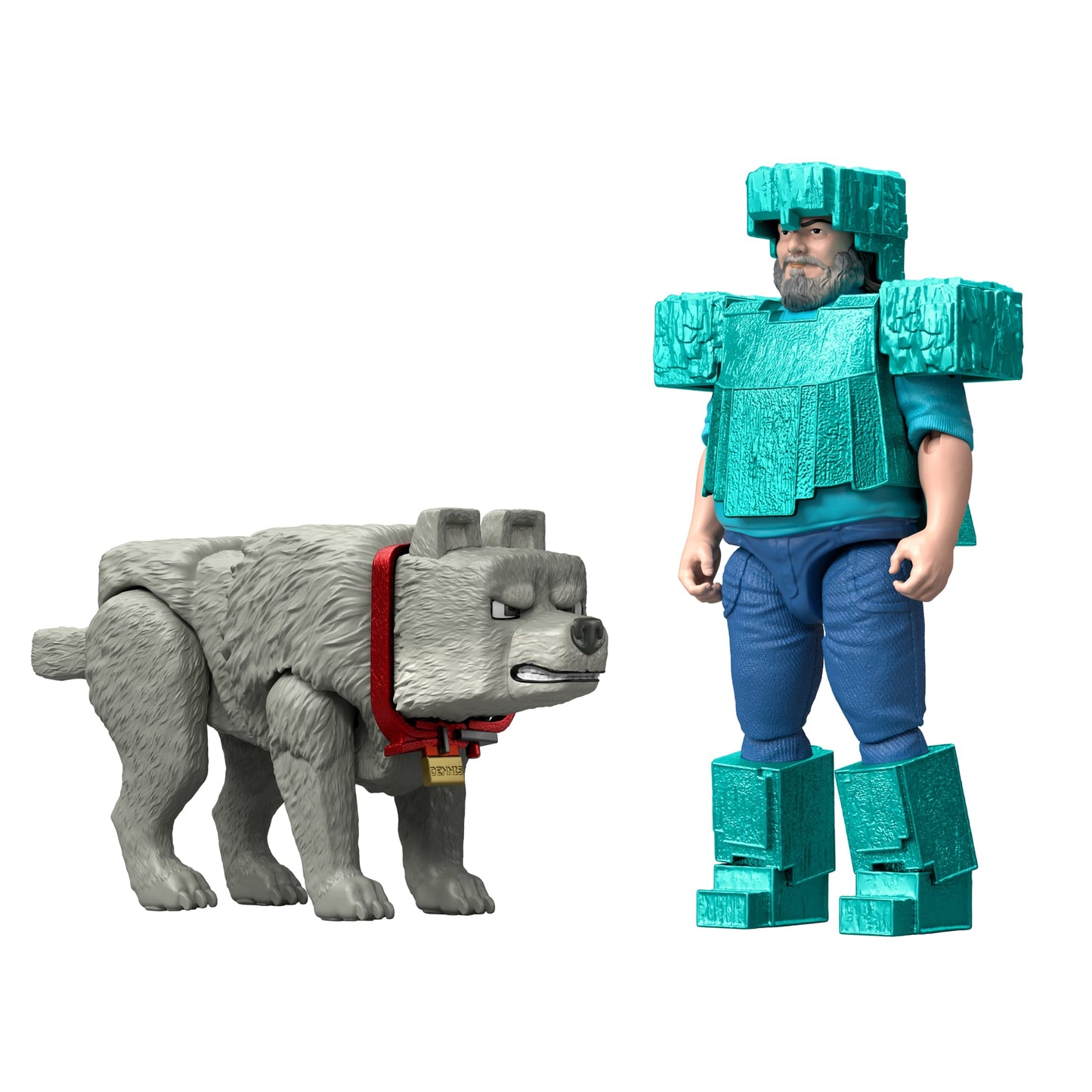 Minecraft Man's Best Wolf Pack With 2 Action Figures & 2 Accessories, Set inspired By The Movie