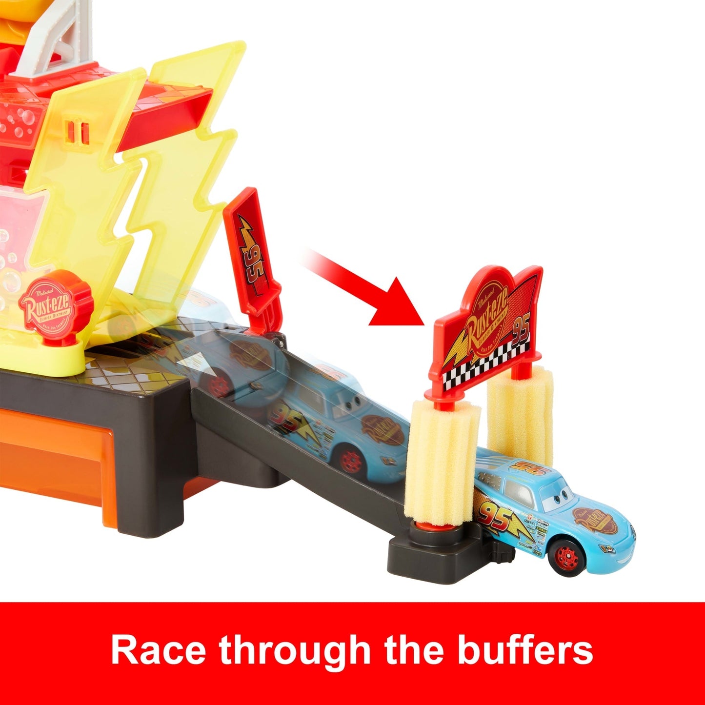 Disney And Pixar Cars Color Changers Race Ready Car Wash Playset & Color Changing Lightning Mcqueen