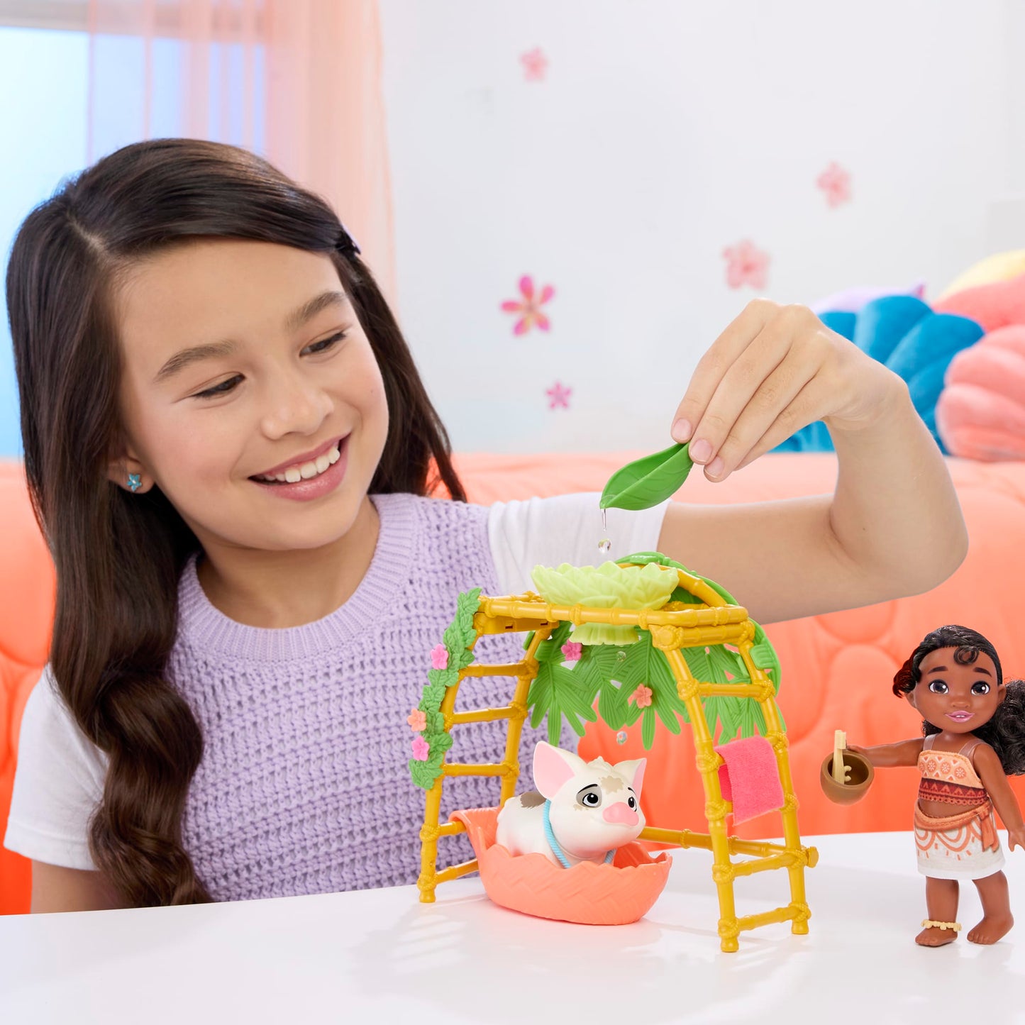 Disney Moana 2 Coffret de Jeu Plaisirs du Bain de Simea et Pua
