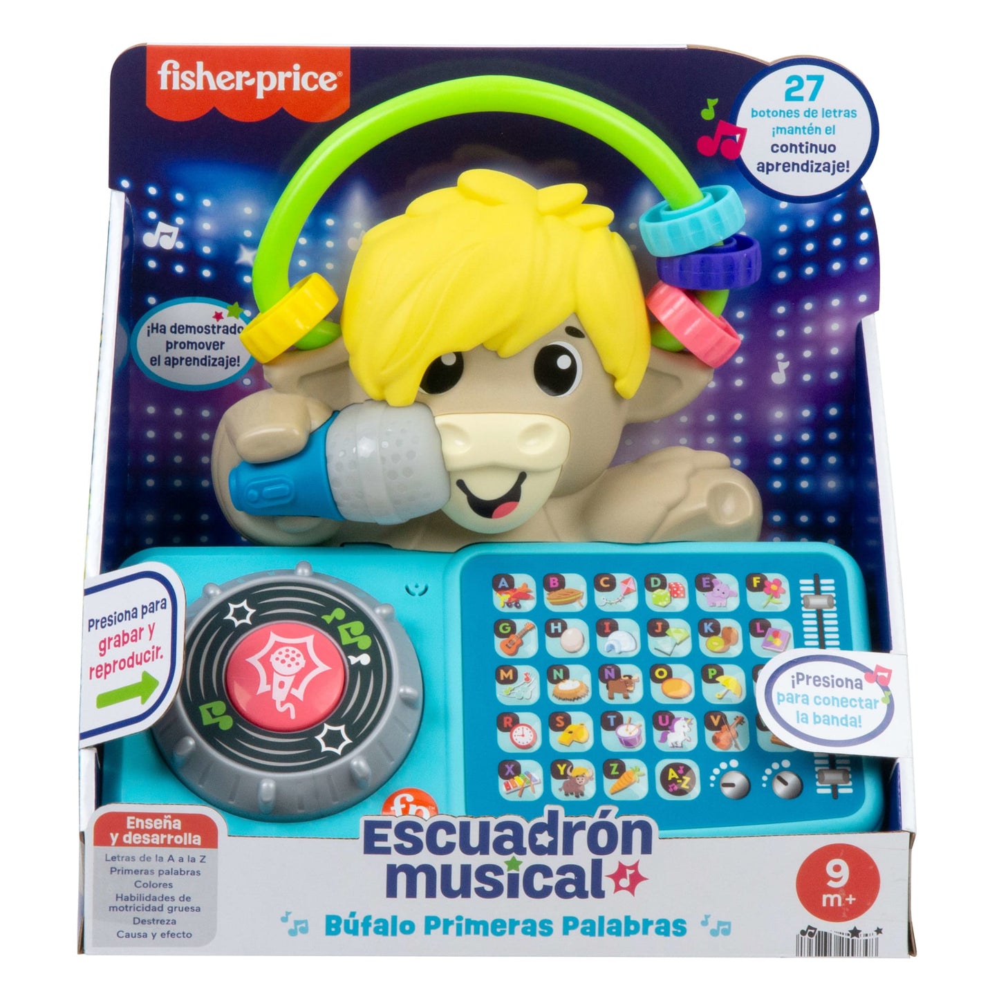 Fisher-Price Juguete para Bebés Escuadrón Musical Búfalo Primeras Palabras