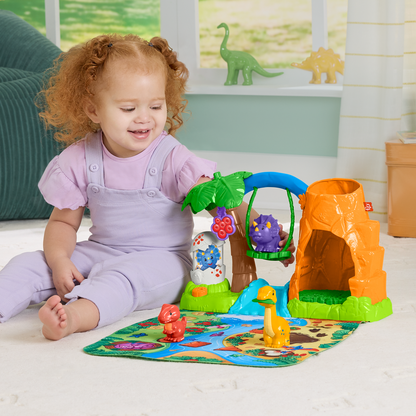 Fisher-Price  Little People  Village des Dinosaures et Tapis de Jeu
