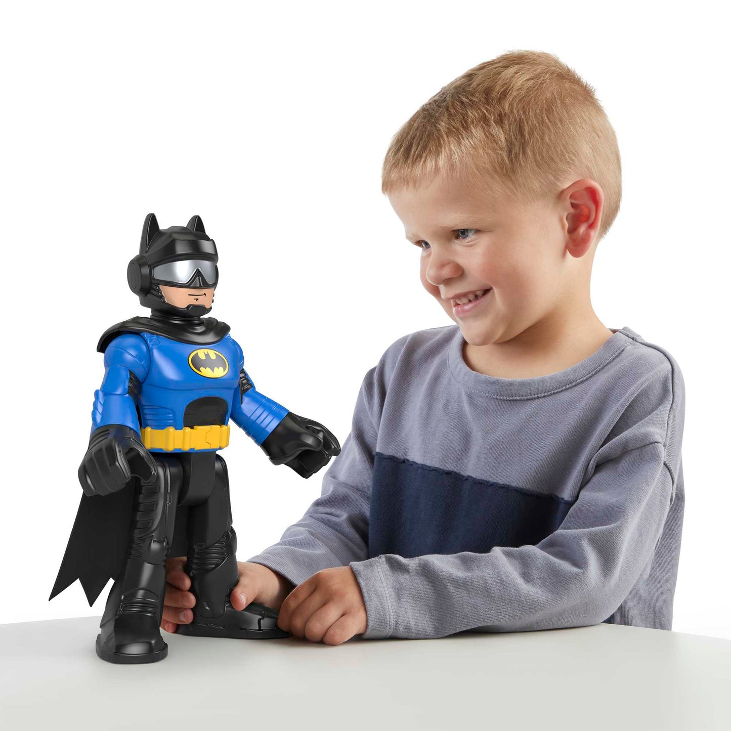 Imaginext-Dc Super Friends-Batmanxl Motard Bleu-Figurine 25Cm