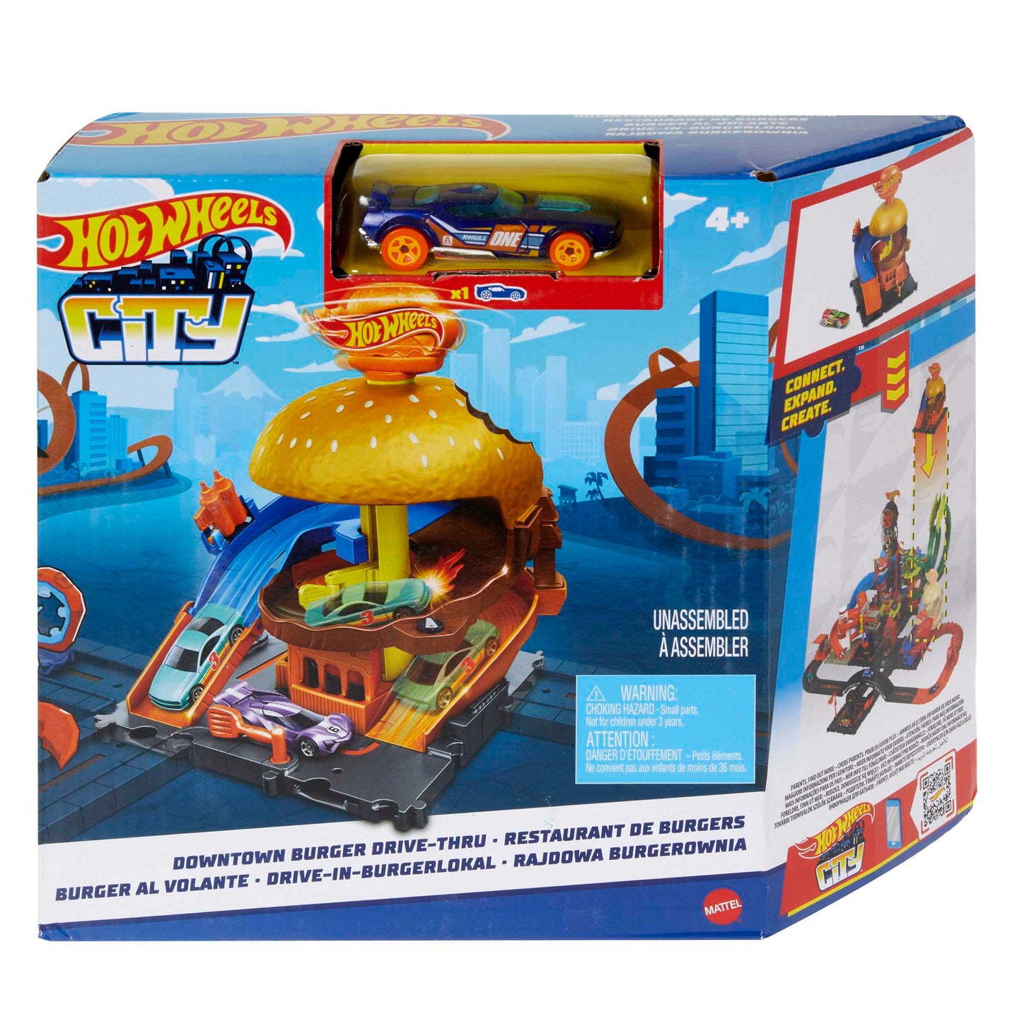 Hot Wheels City Pista de Brinquedo Hamburgueria