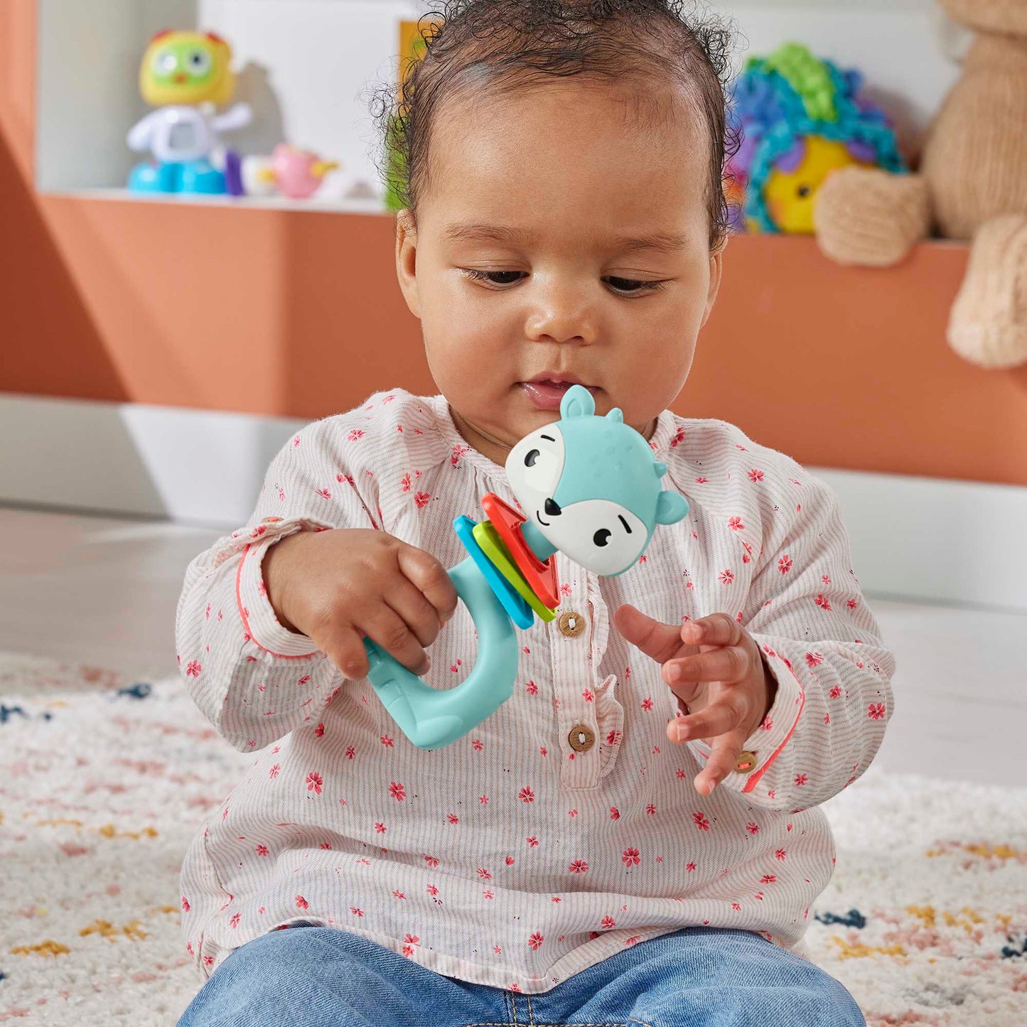 Fisher-Price Baby Chocalho para Bebês Sensimals Veado