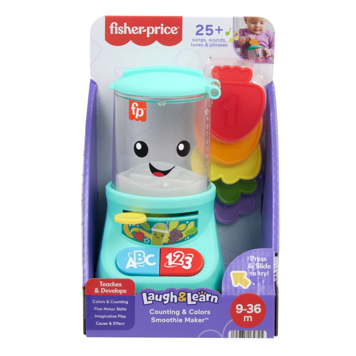 Fisher-Price Rires et Éveil Mélangeur à Boissons Chiffres et Couleurs