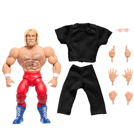 WWE Superstars Hulk Hogan Action Figure & Accessories Set, 6-inch Retro Collectible With Articulation