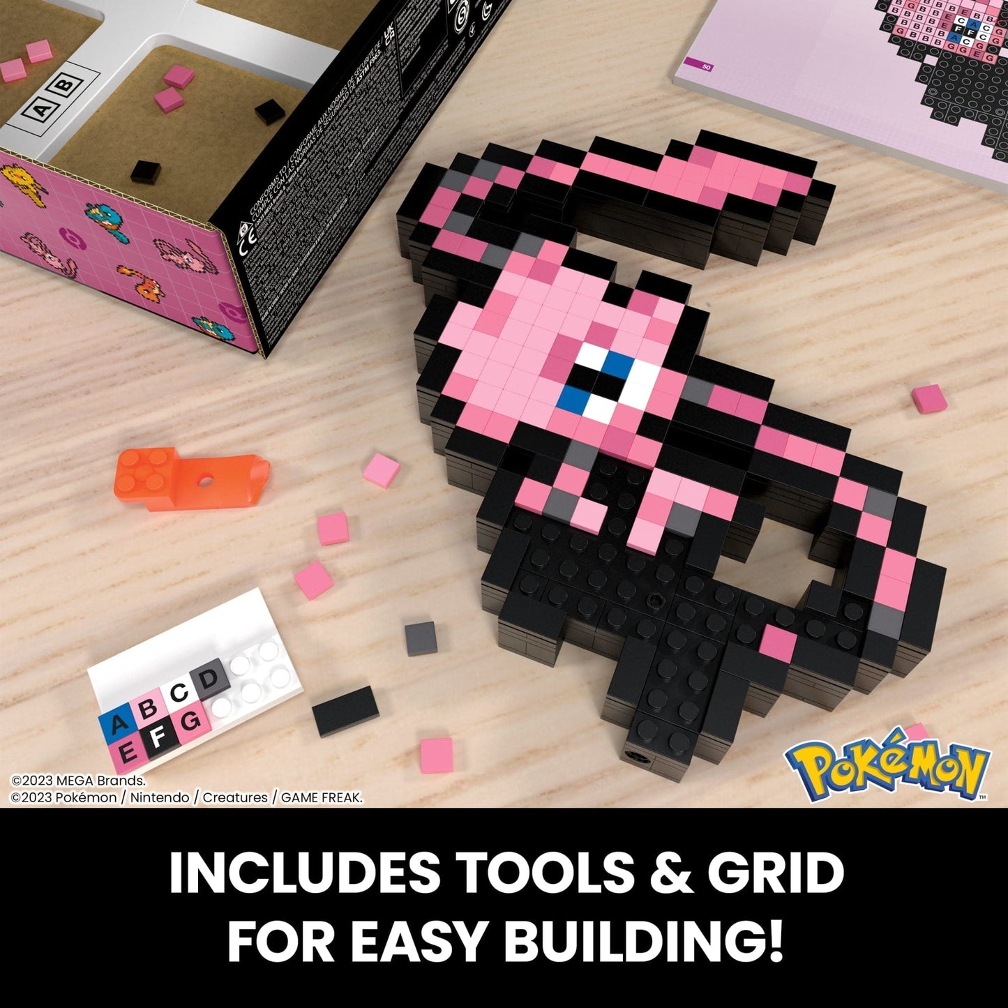 MEGA Pokémon Mew Building Toy Kit (434 Pieces) Retro Set For Collectors