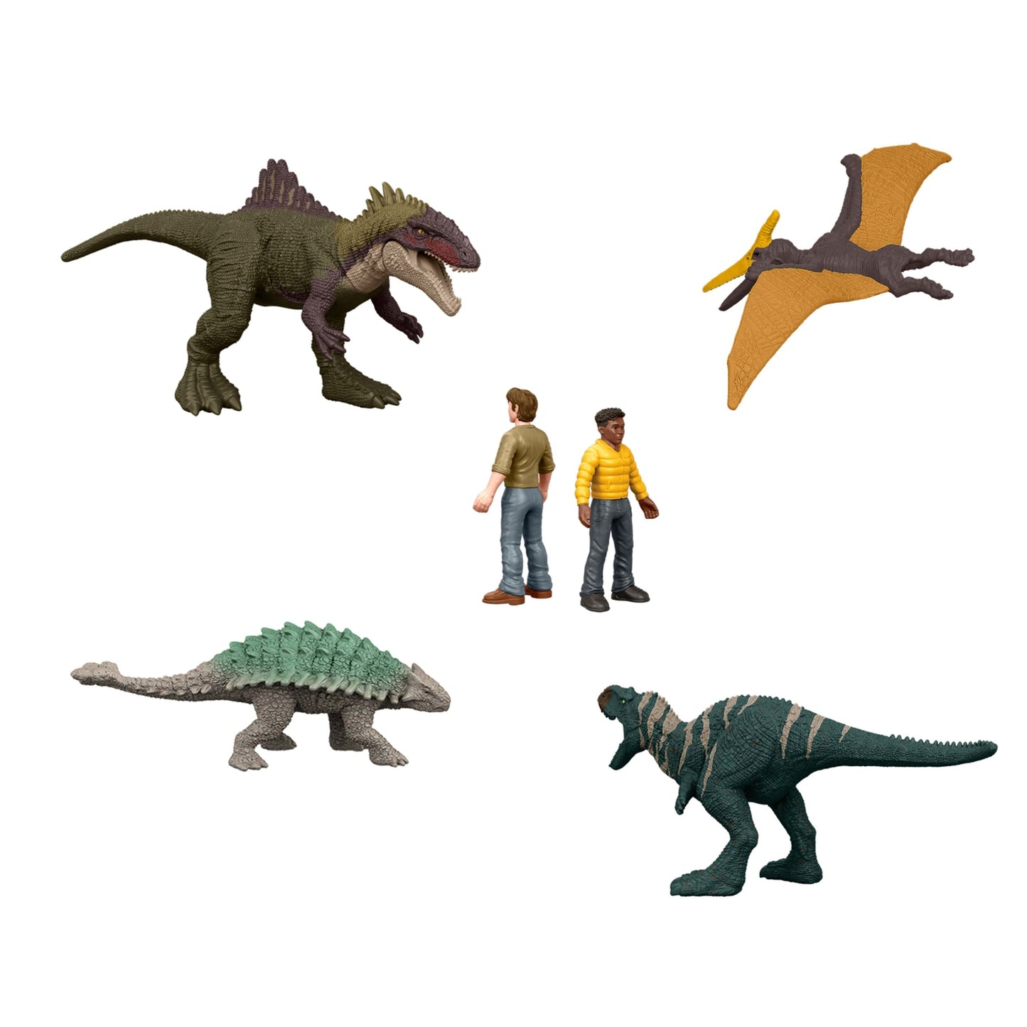 Jurassic World-20Mini-Figurines-Coffret Répliques Dinosaures, Humains