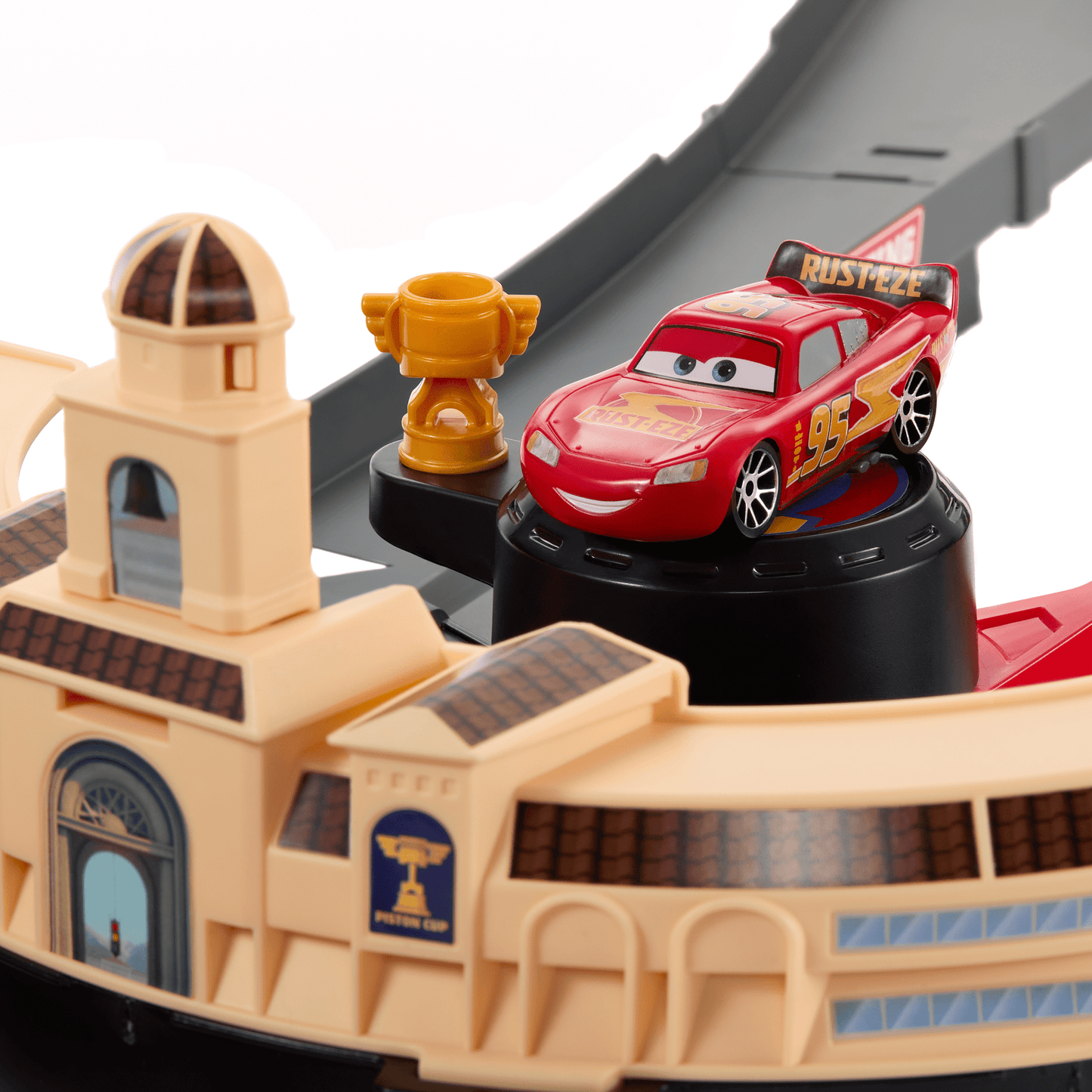 Disney And Pixar Cars Nascar Lane Change Race Playset With 2 Toy Vehicles, Includes Lightning Mcqueen