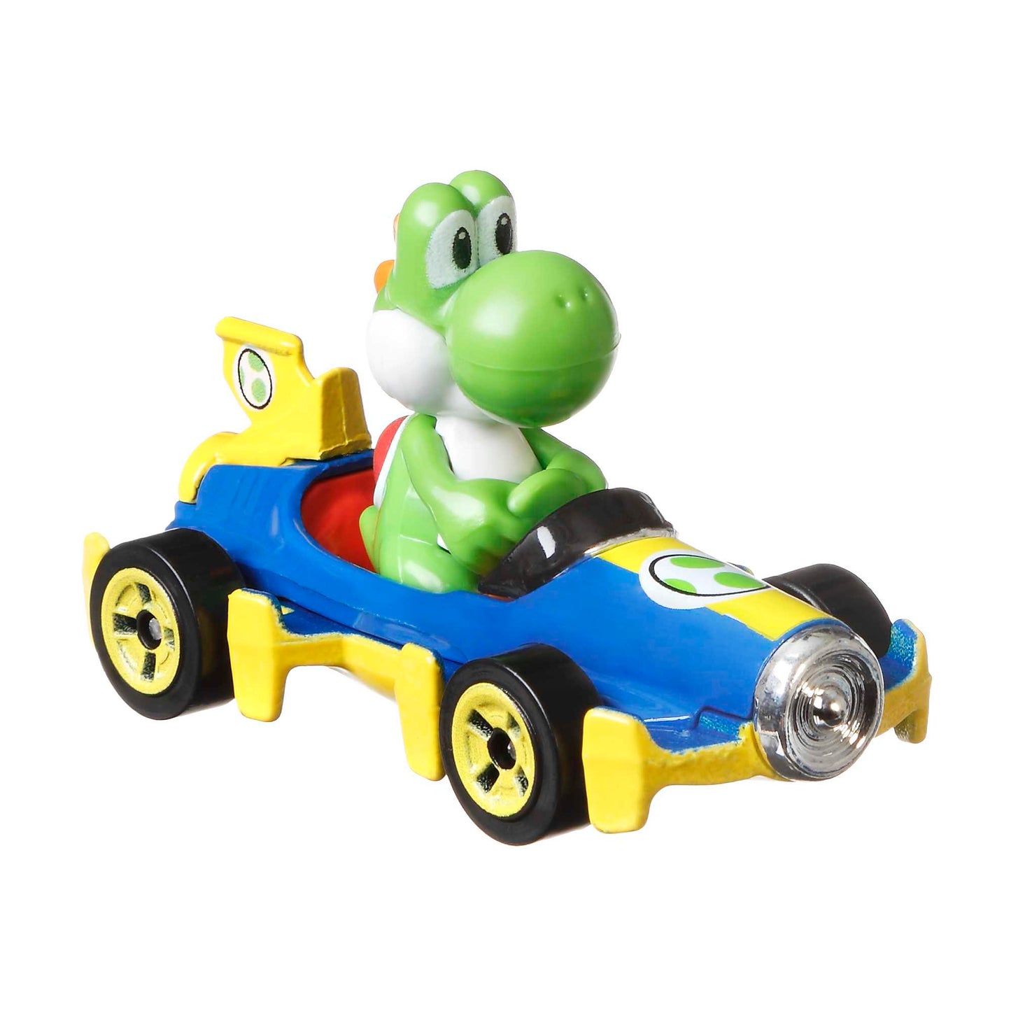 Hot Wheels Mario Kart Vehículo de Juguete Yoshi Mach 8