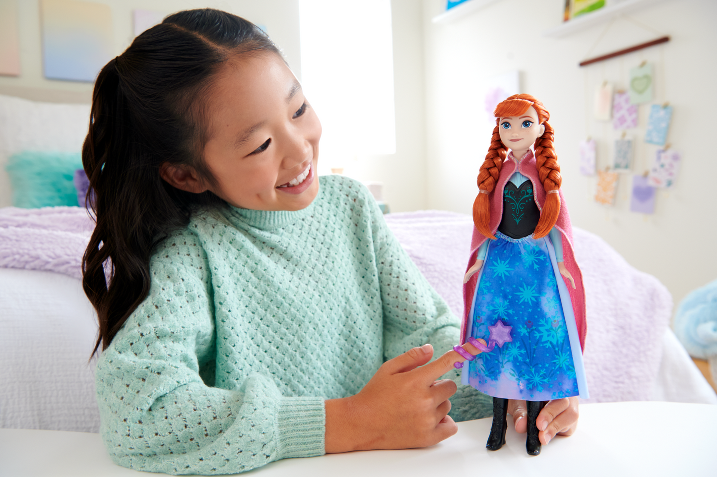 Disney La Reine des Neiges Anna et Sa Jupe Magique, Chang. de Couleur