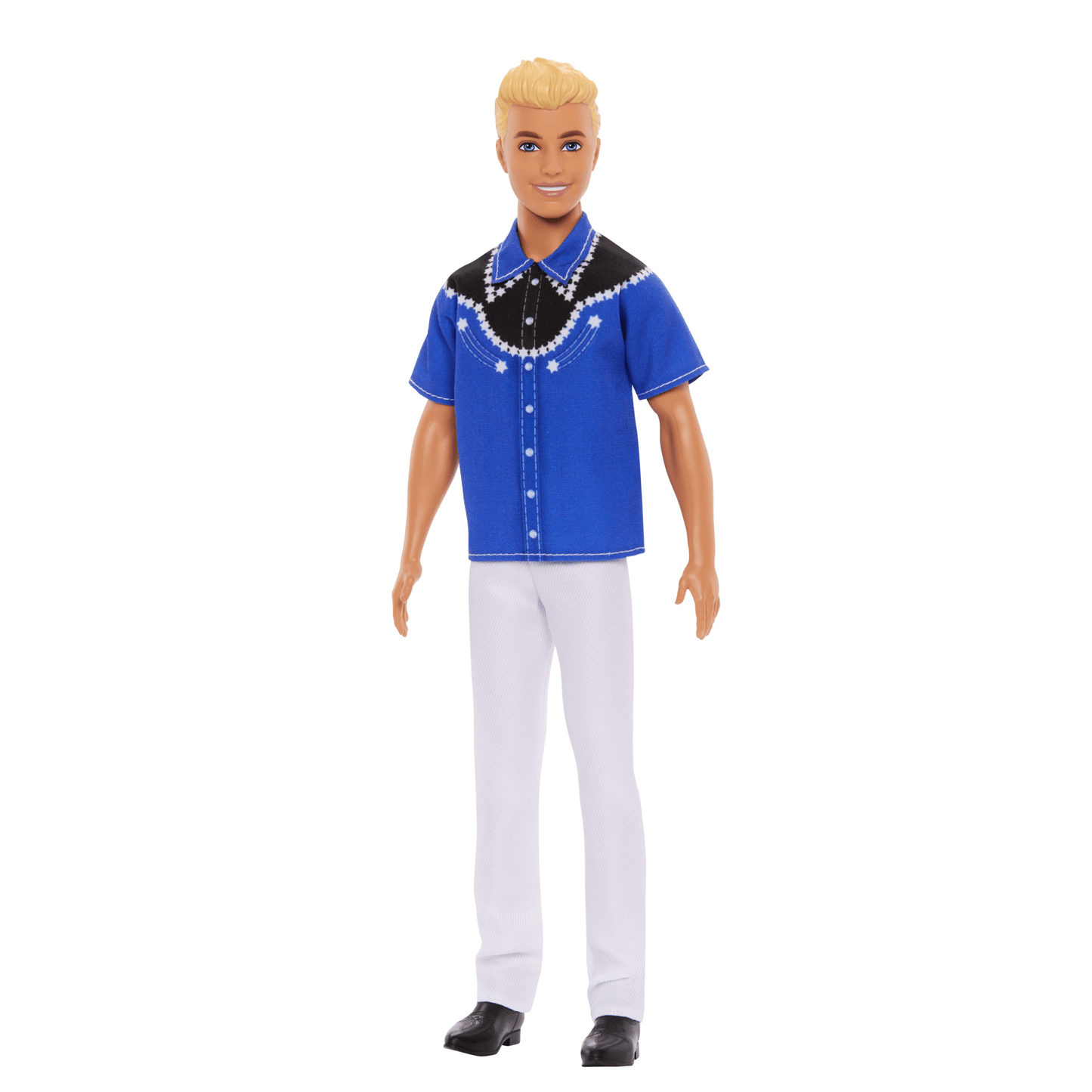 Barbie Fashionista Muñeco Ken Camisa Azul con Negro