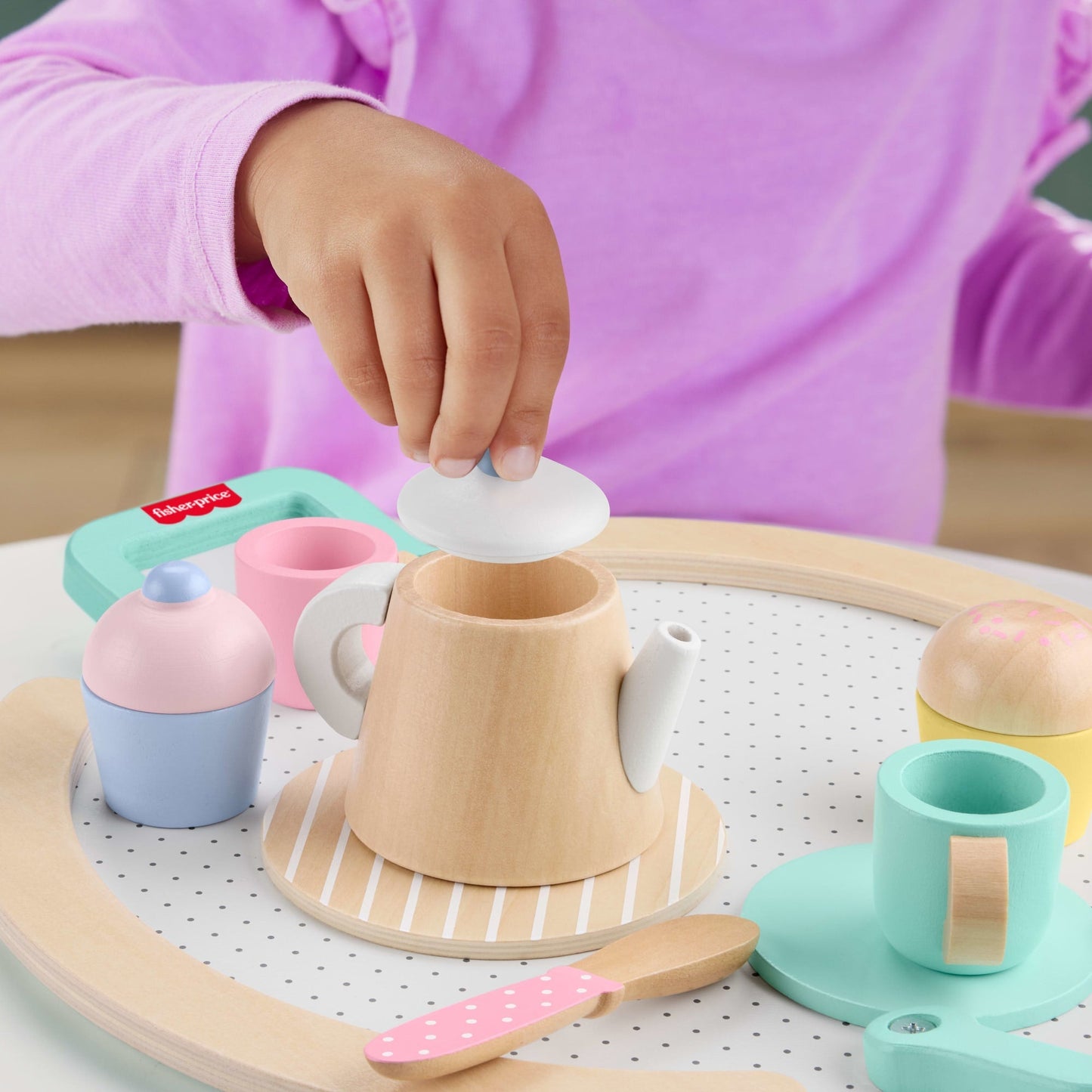 Fisher-Price Juguete para Bebés Juego de Té de Madera
